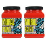  (2 EA) MURAL PAINT PINT FURY ORANGE