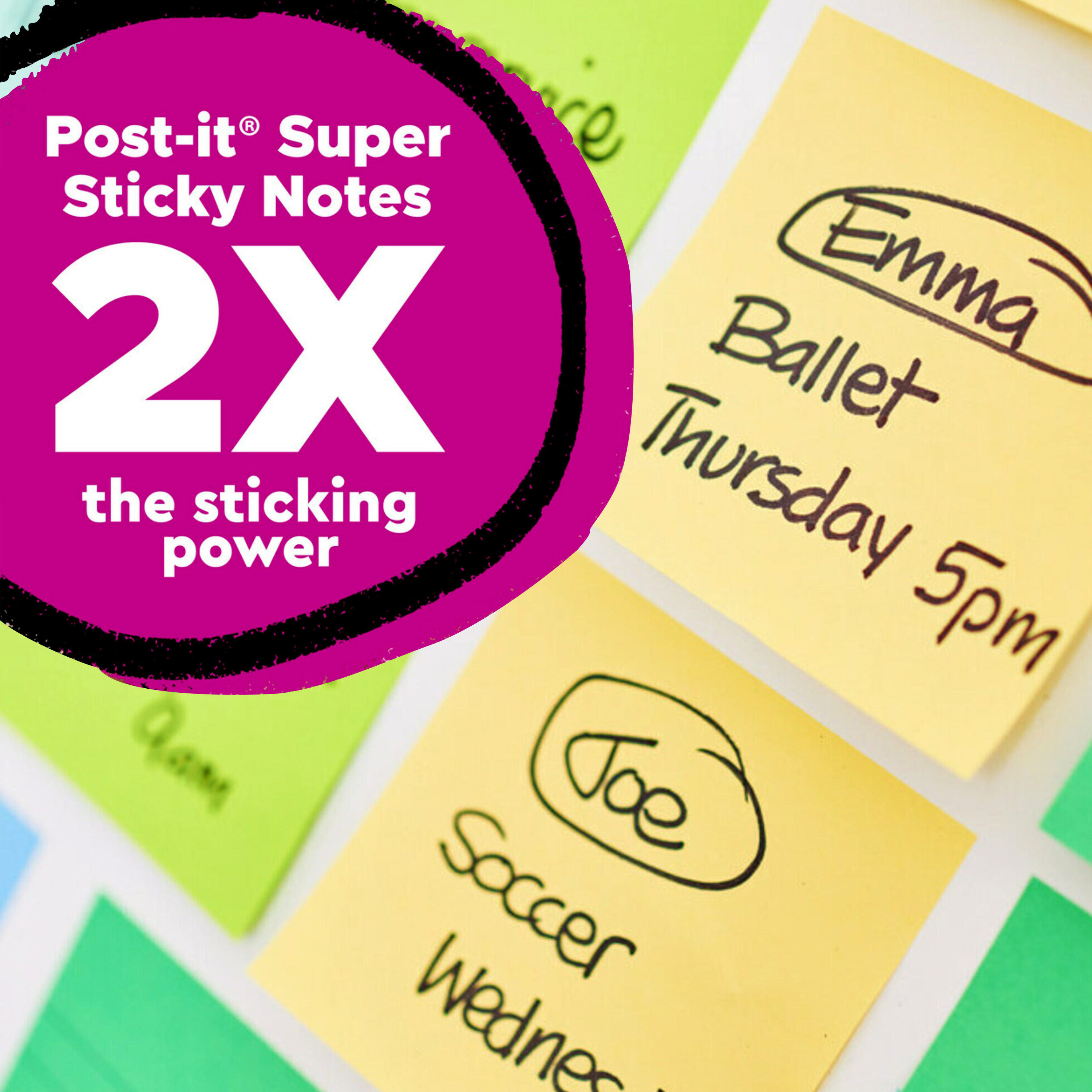 Product Number 655R-12SSCY | Post-it® Super Sticky Recycled Notes 655R-12SSCY