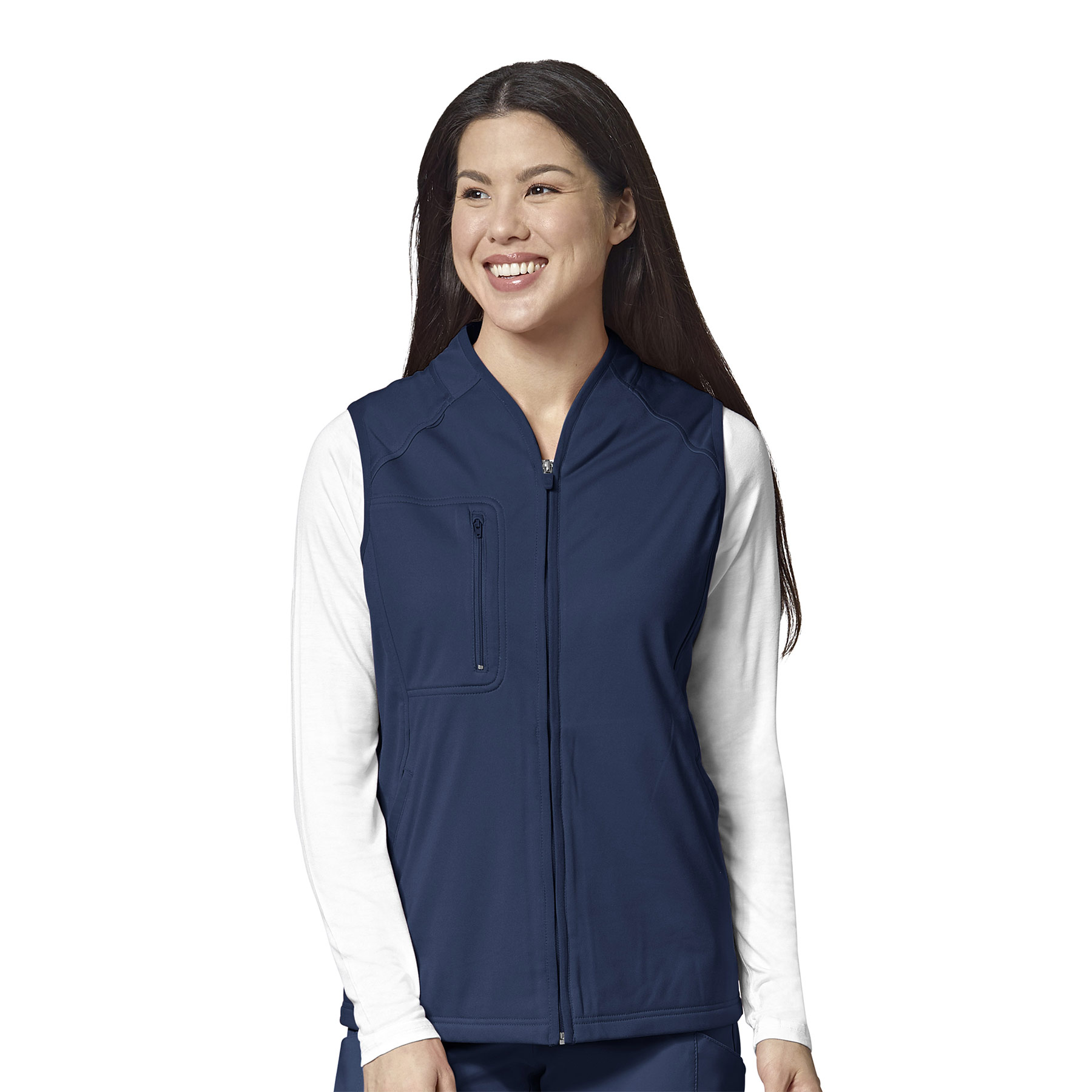 Wink Layers Women&#39;s Full Zip Fleece Vest-WonderWink