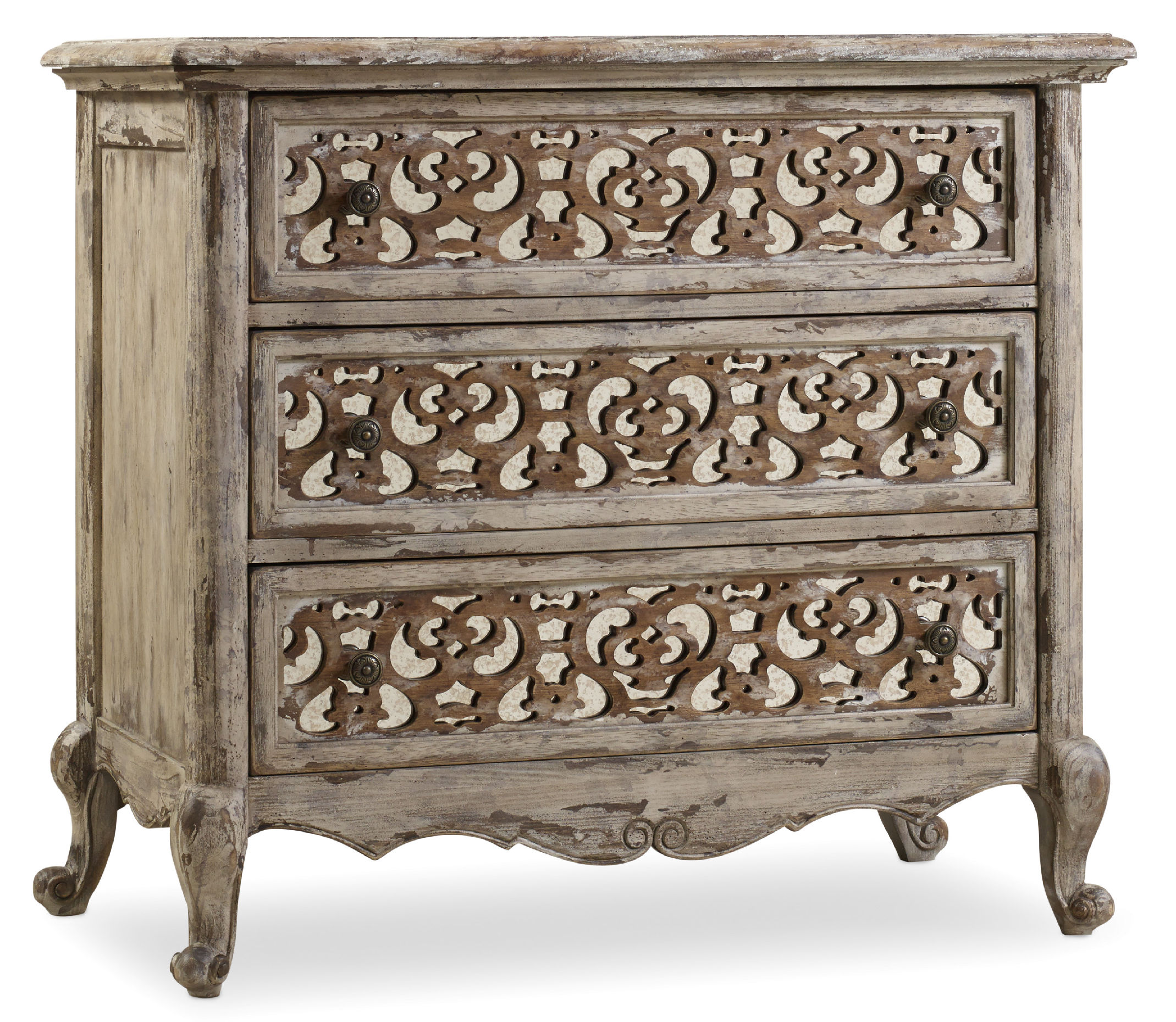 Picture of Fretwork Nightstand 3-Drawer