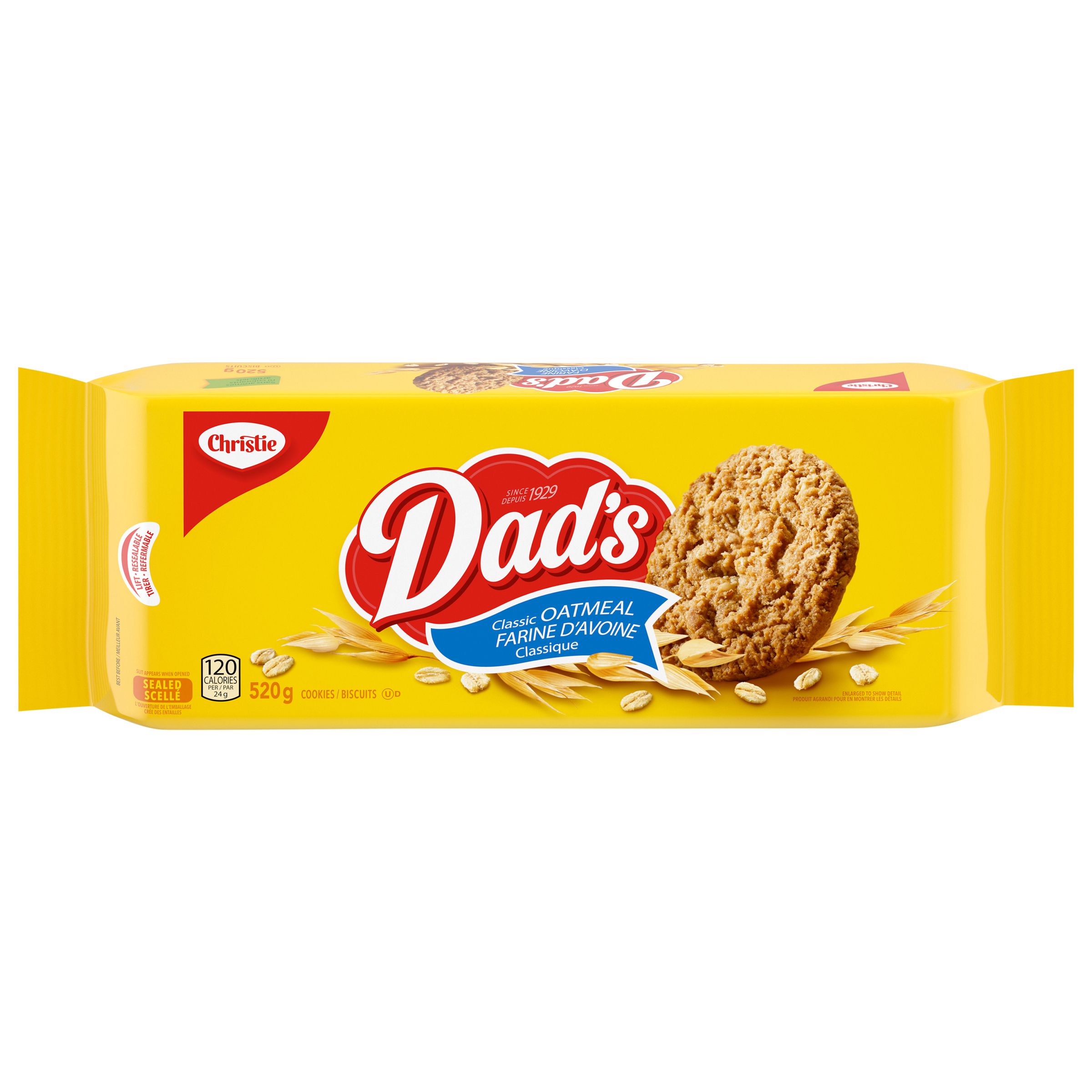 Biscuits DAD's farine d'avoine classique, 520 g-1