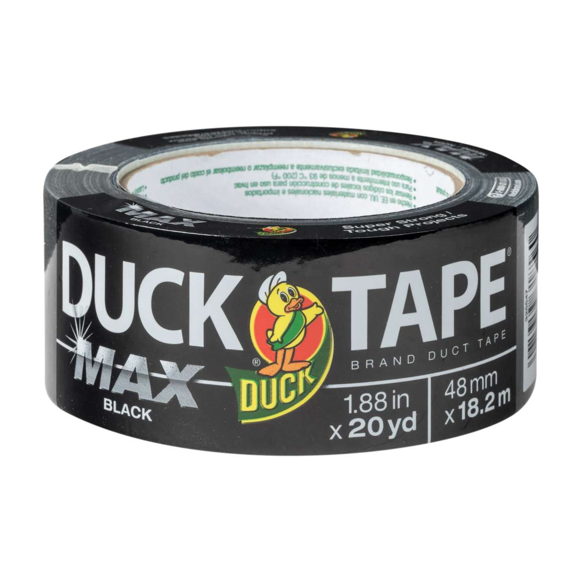 MAX Strength Duck Tape® Brand Duct Tape - Black, 1.88 in. x 20 yd. Image