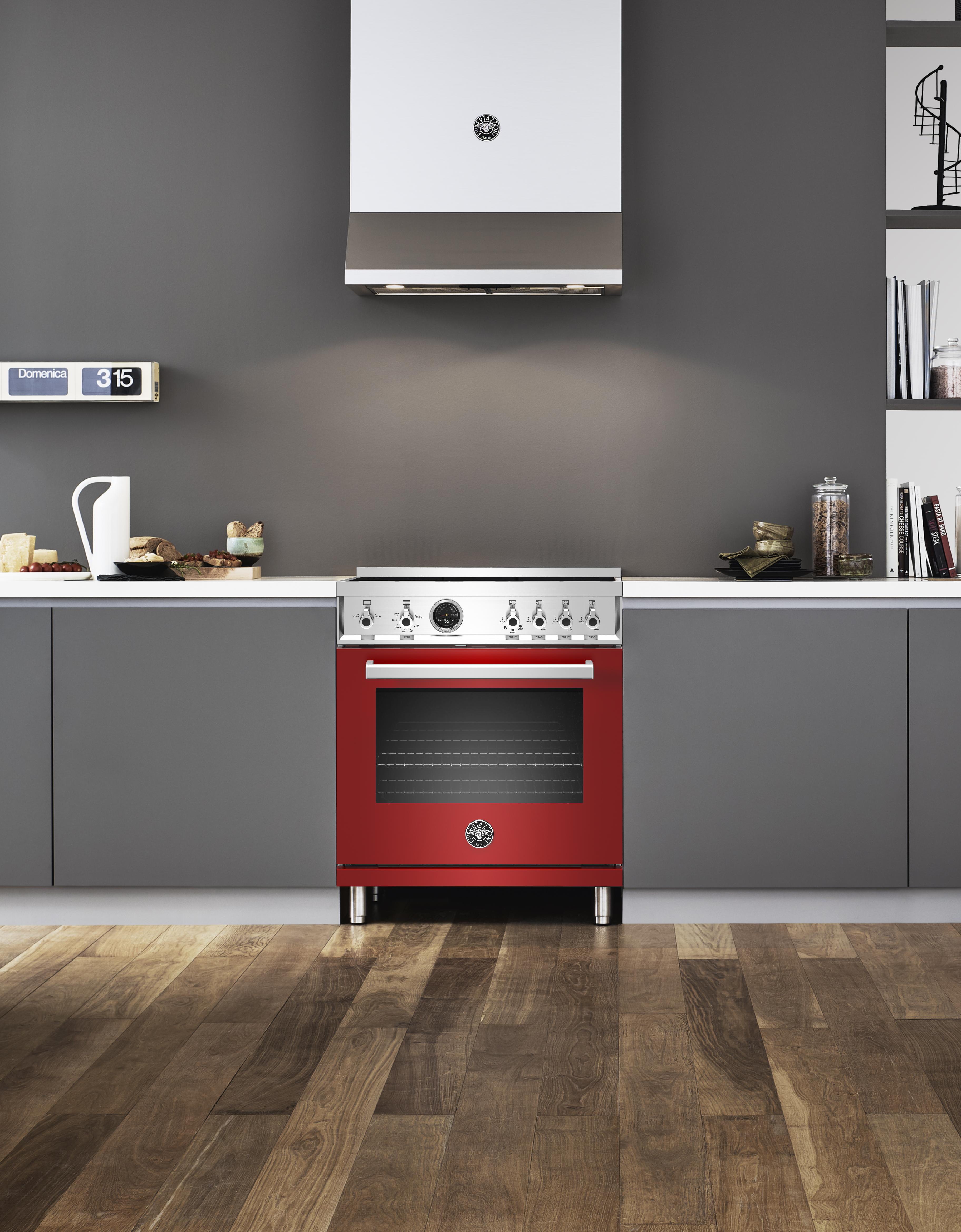 Bertazzoni 30" Professional Series range - Electric self clean oven - 4 induction zones