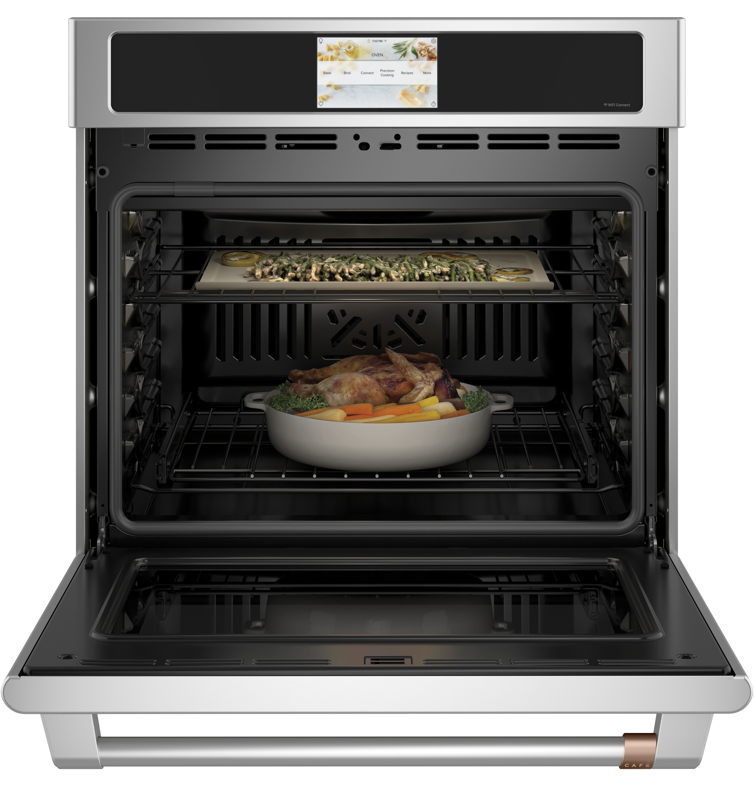30" Width — Slf & Stm Cln — Conv Oven — 7" Full-Clr Tch LCD Scrn — 1x Roller Rck, Meat Prb — Prec Ckg, Hot-Air Fry — ADA Compliant — Connectable via built-in WiFi — Est Drop Date = JUN-26 view 3