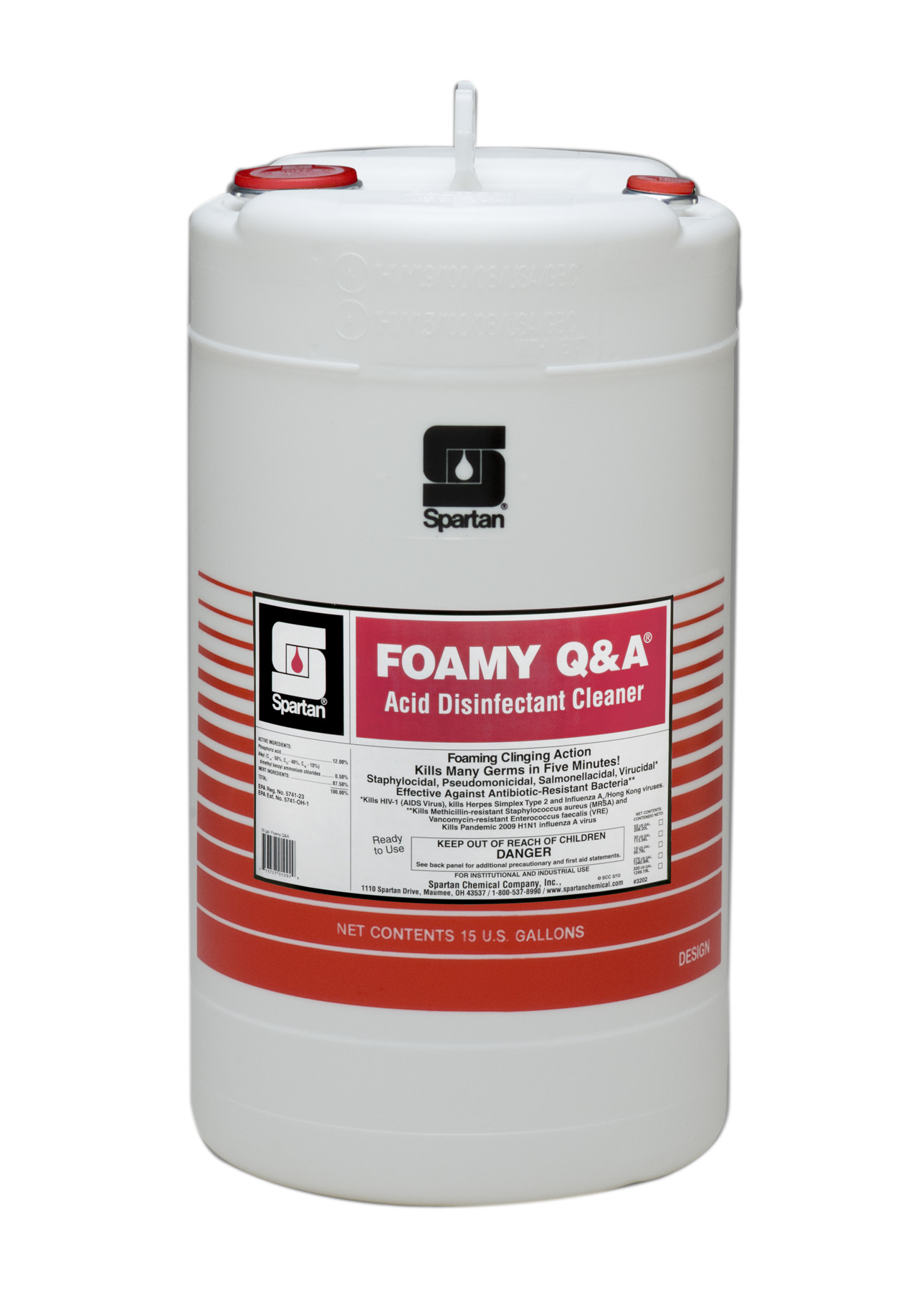 Spartan Chemical Company Foamy Q & A, 15 GAL DRUM