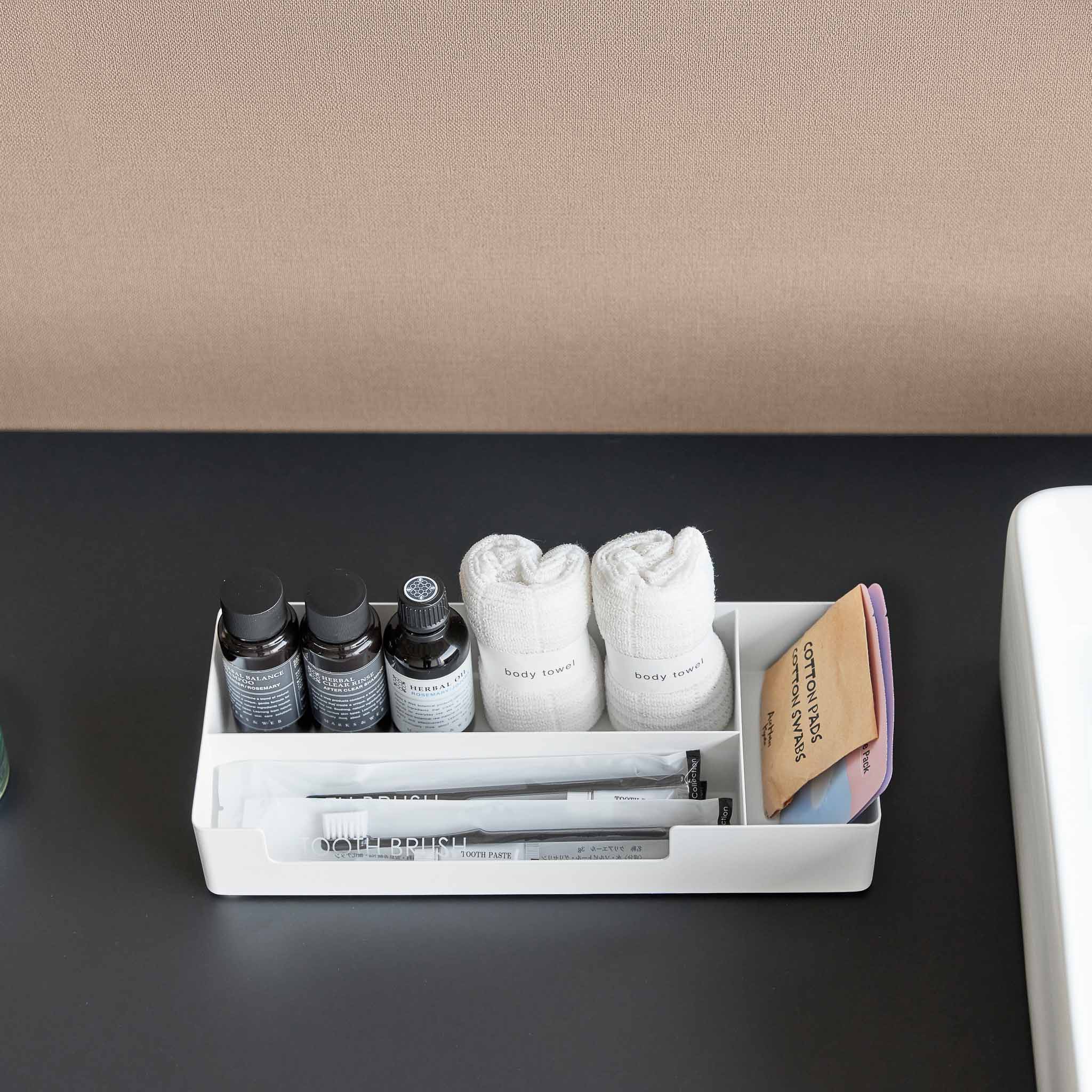 Amenity Tray with Compartments : Modern Steel Design