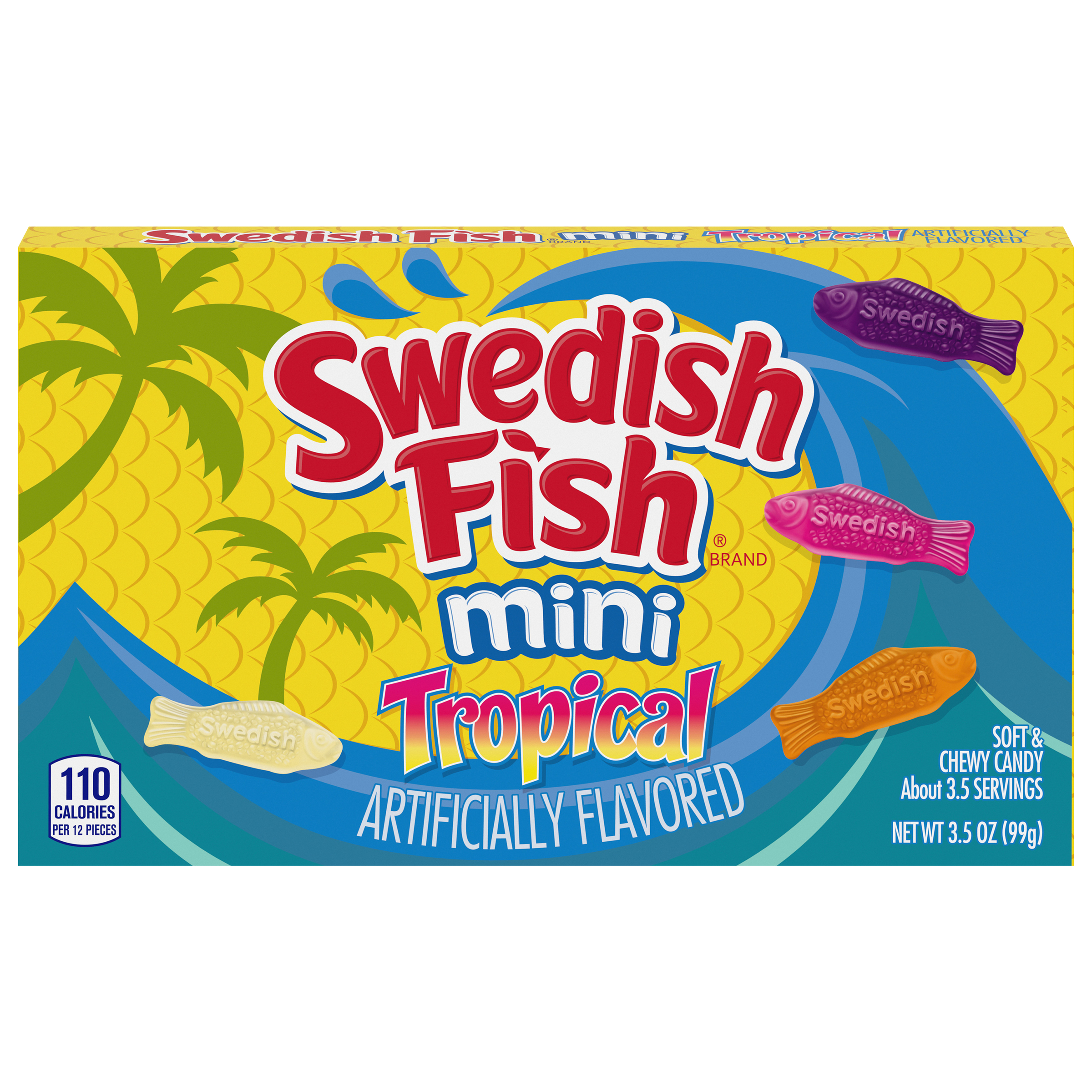 SWEDISH FISH Mini Tropical Soft & Chewy Candy, 3.5 oz