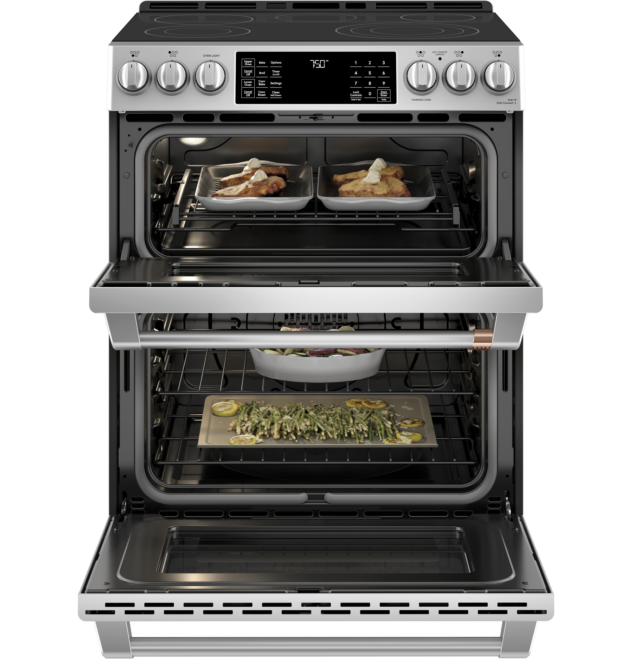 30" S/I — Radiant RG — 5 Element — Slf Cln w/ Stm Cln Opt — Dbl Oven — True European Conv w/ Precise Air — Slf Cln Roller Rck — ADA Compliant — Connectable via built-in WiFi view 3