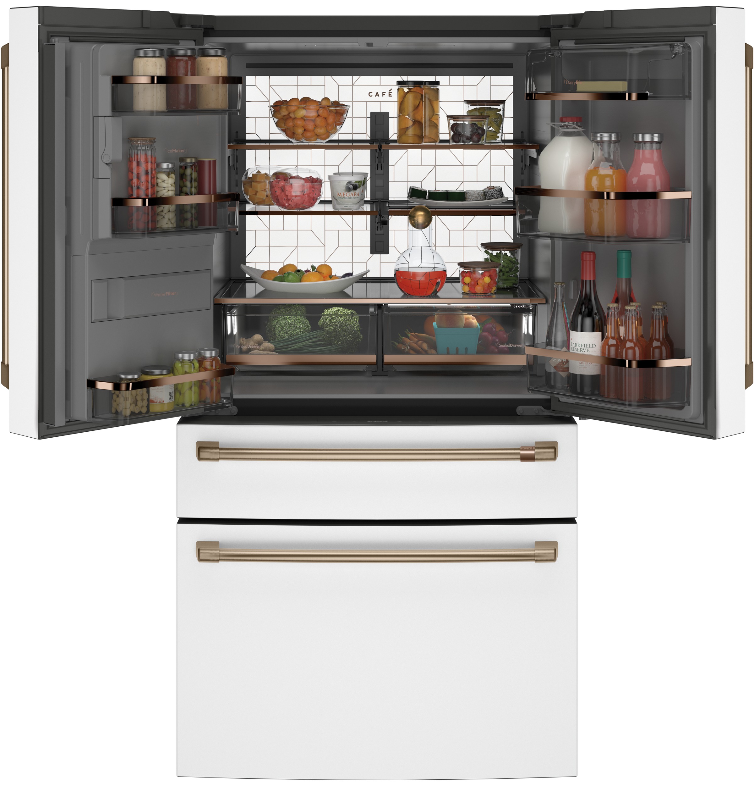 36" Std-Depth 28.0 CuFt 4 Dr French Dr Extrnl Dispnr Std Ice & Water XWF Filter ENERGY STAR® Qualified — Connectable via built-in WiFi view 2
