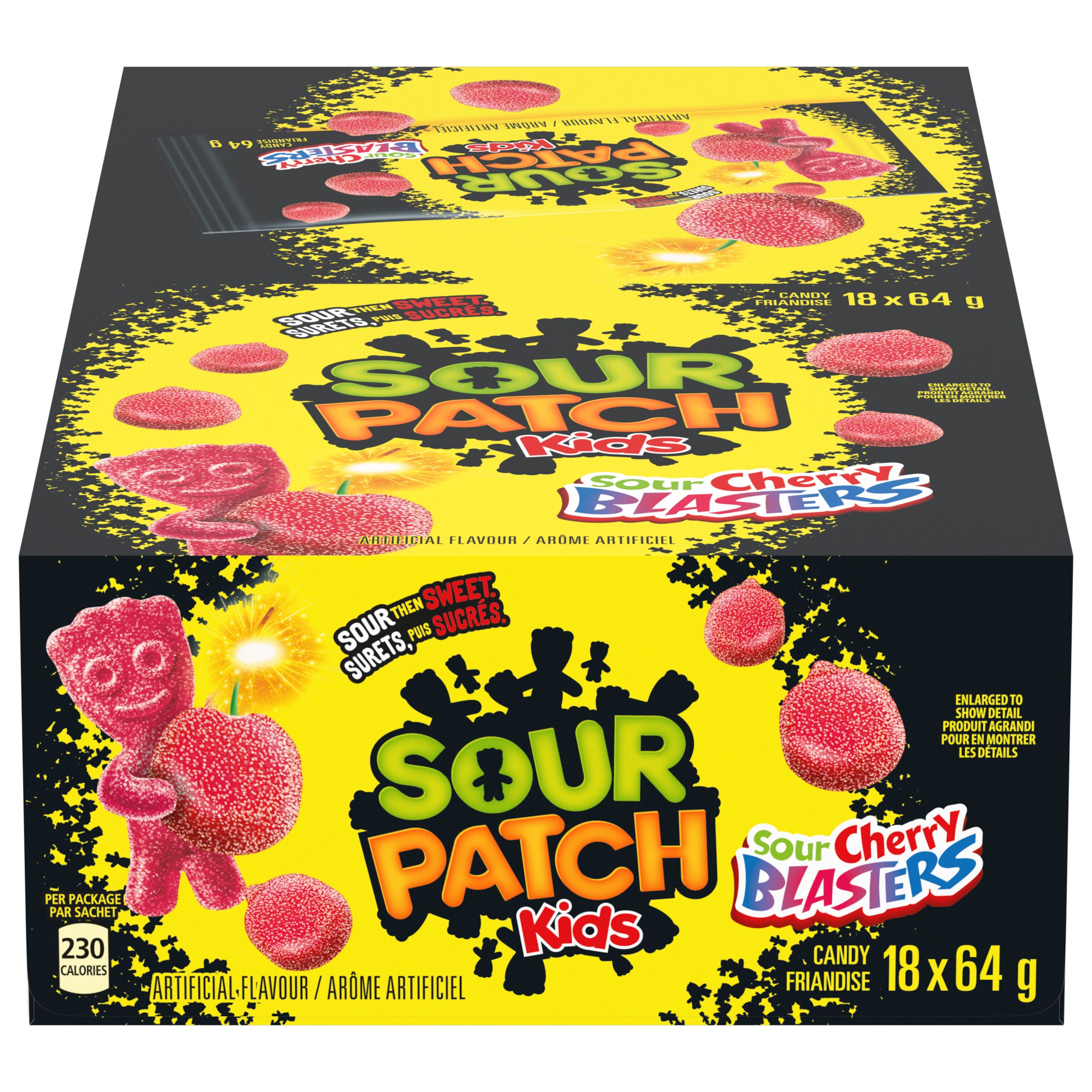 Maynards Sour Cherry Blasters Candy, 64 Grams (Pack of 18)-thumbnail-0