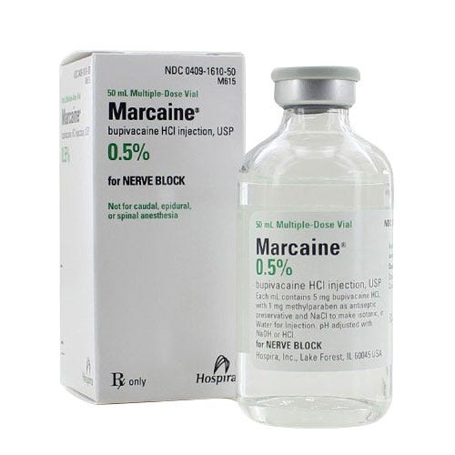 Marcaine® 0.5%, 5mg/ml 50ml Multiple Dose Vial