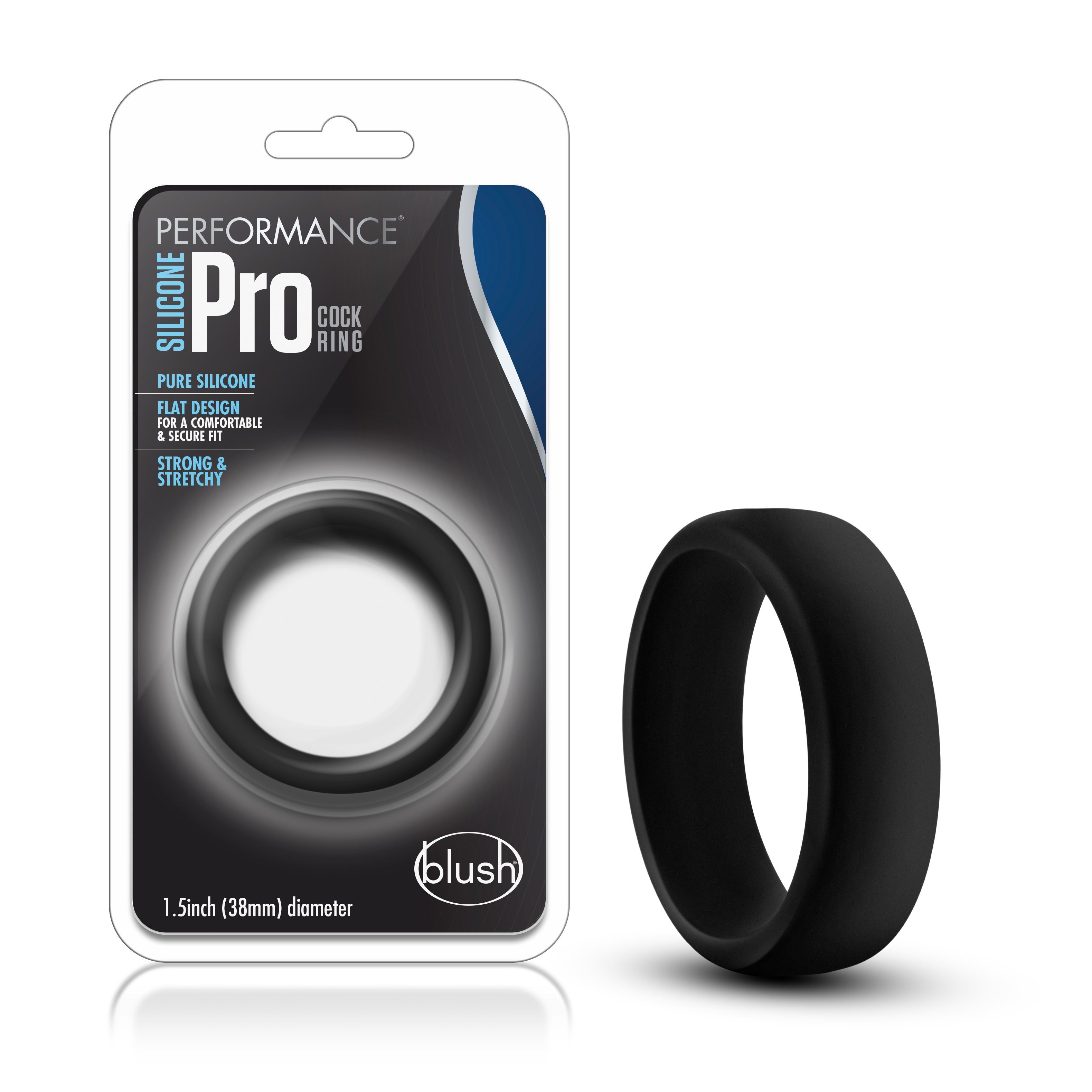 Blush Performance? / Pro: Black Penis Ring - Made with Puria? Silicone