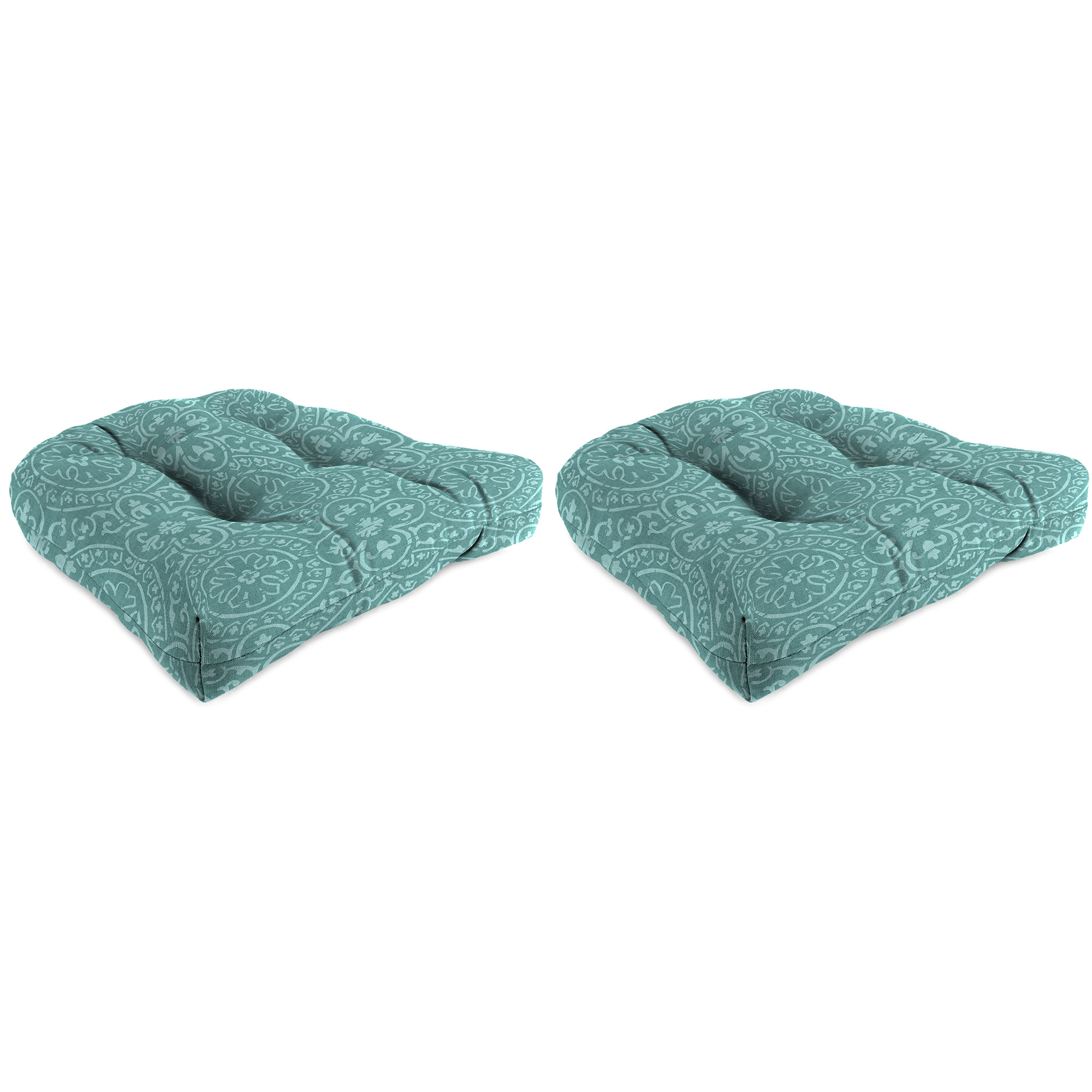 New Tufted Outdoor Patio Wicker Chair Seat Cushions 18", 2-Pack, Fade Resistant - Picture 23 of 23