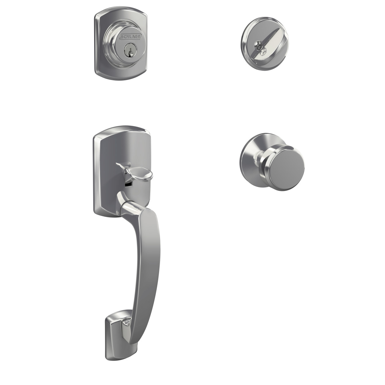 Custom Single Cylinder Handleset and Bowery Knob with Kinsler Trim