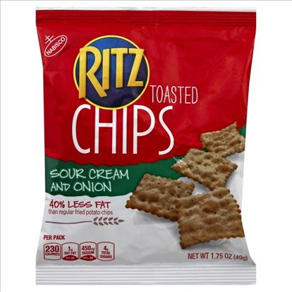 RITZ Chips Sour Cream & Onion Single Serve Bag 60/1.75 OZ