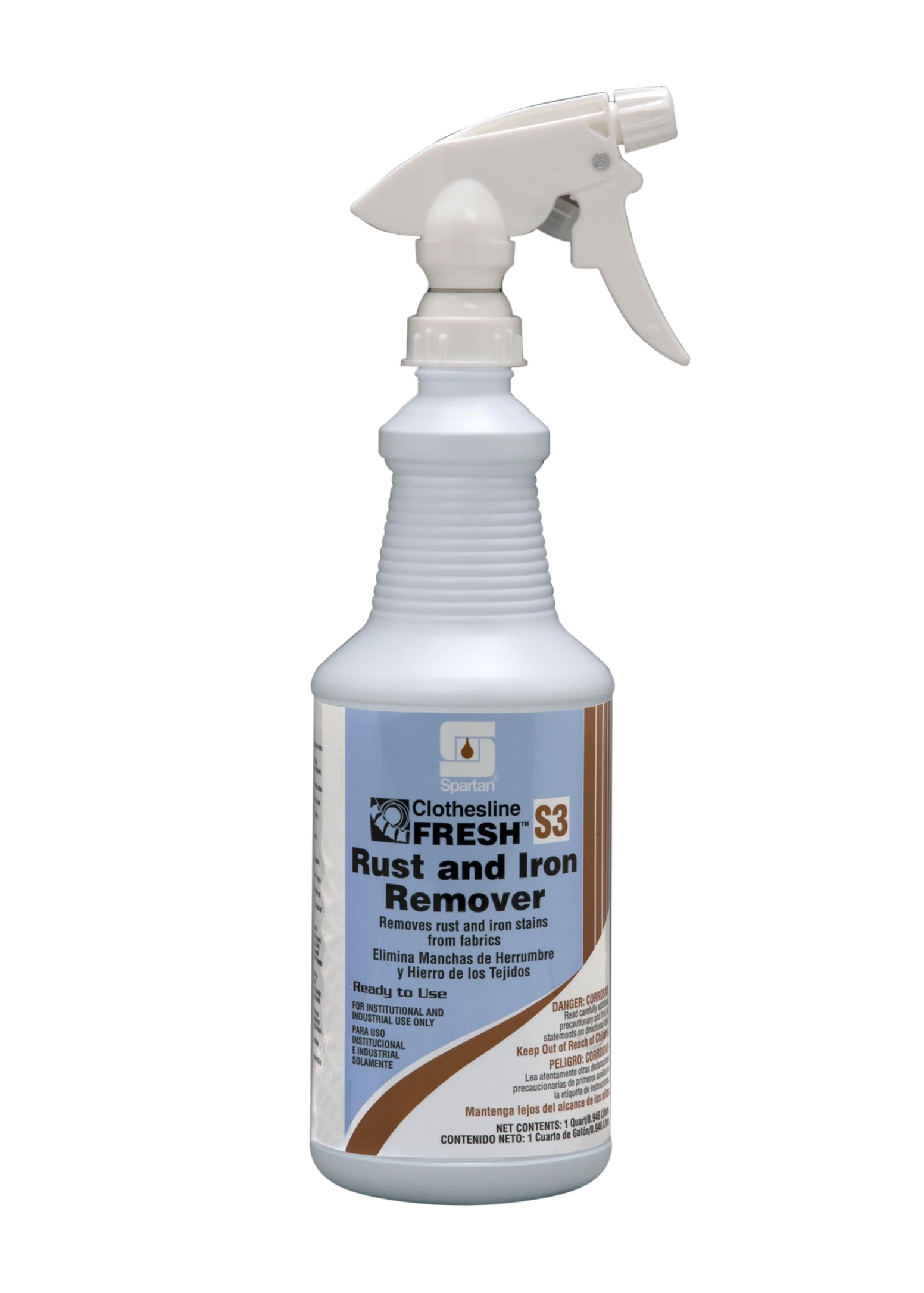 Spartan Chemical Company Clothesline Fresh Rust and Iron Remover S3, QUART 12/CSE