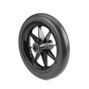 8-Spoke Caster Assembly with Smooth Urethane Tire, Black, 7-1/2 x 1 Inch