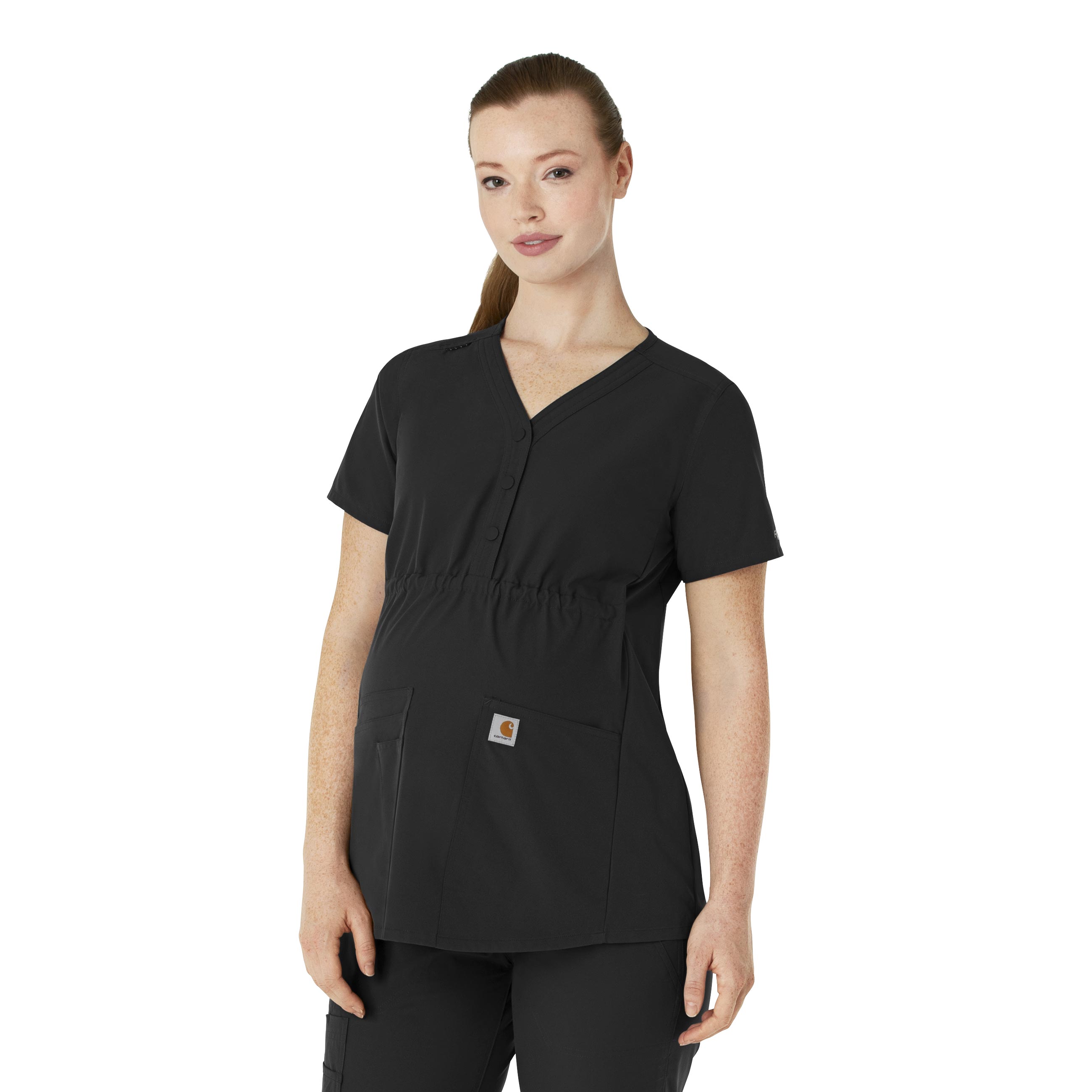 Force Essentials Women&#39;s Henley Maternity Scrub Top-Carhartt