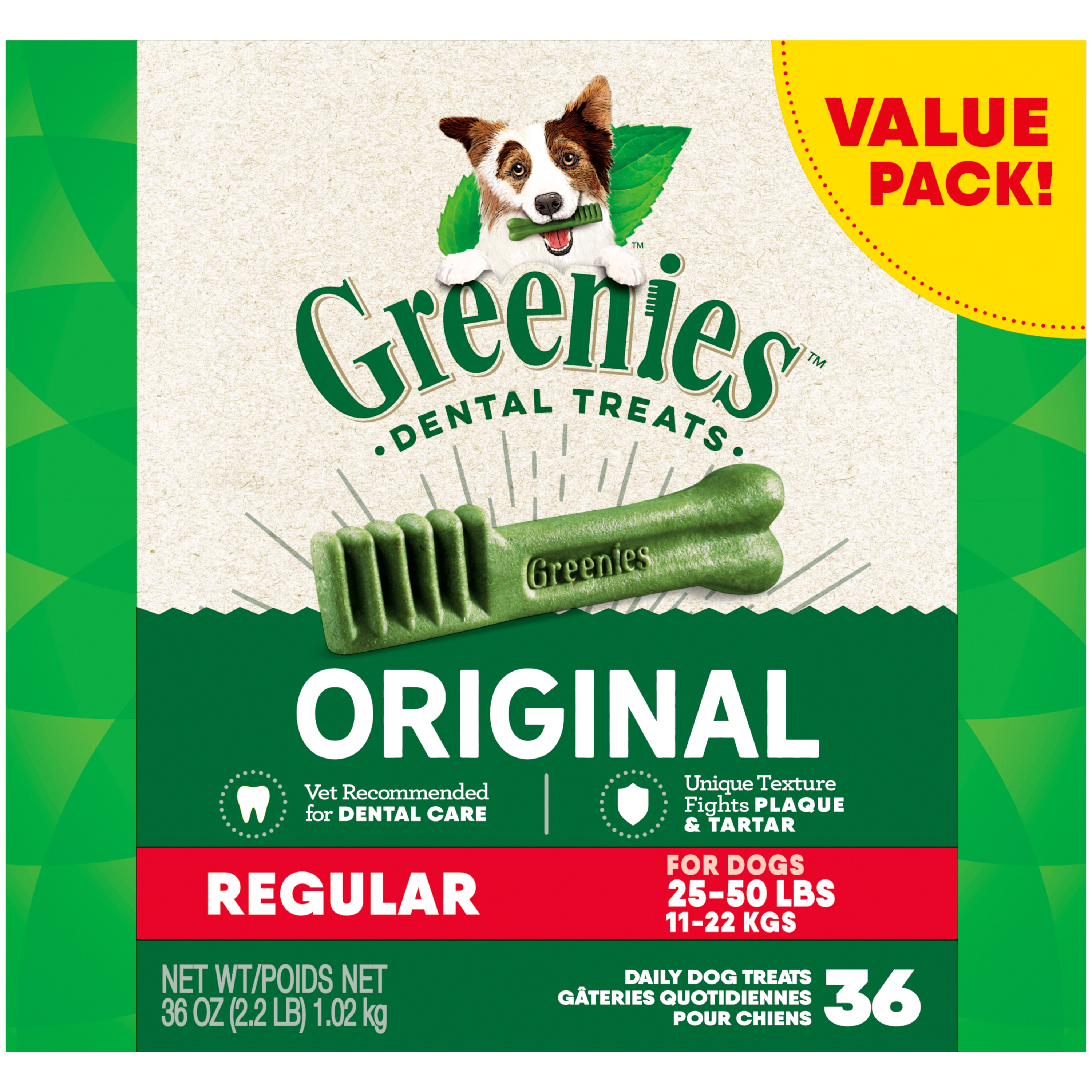 36 oz. Greenies Value Regular Tub - Treats