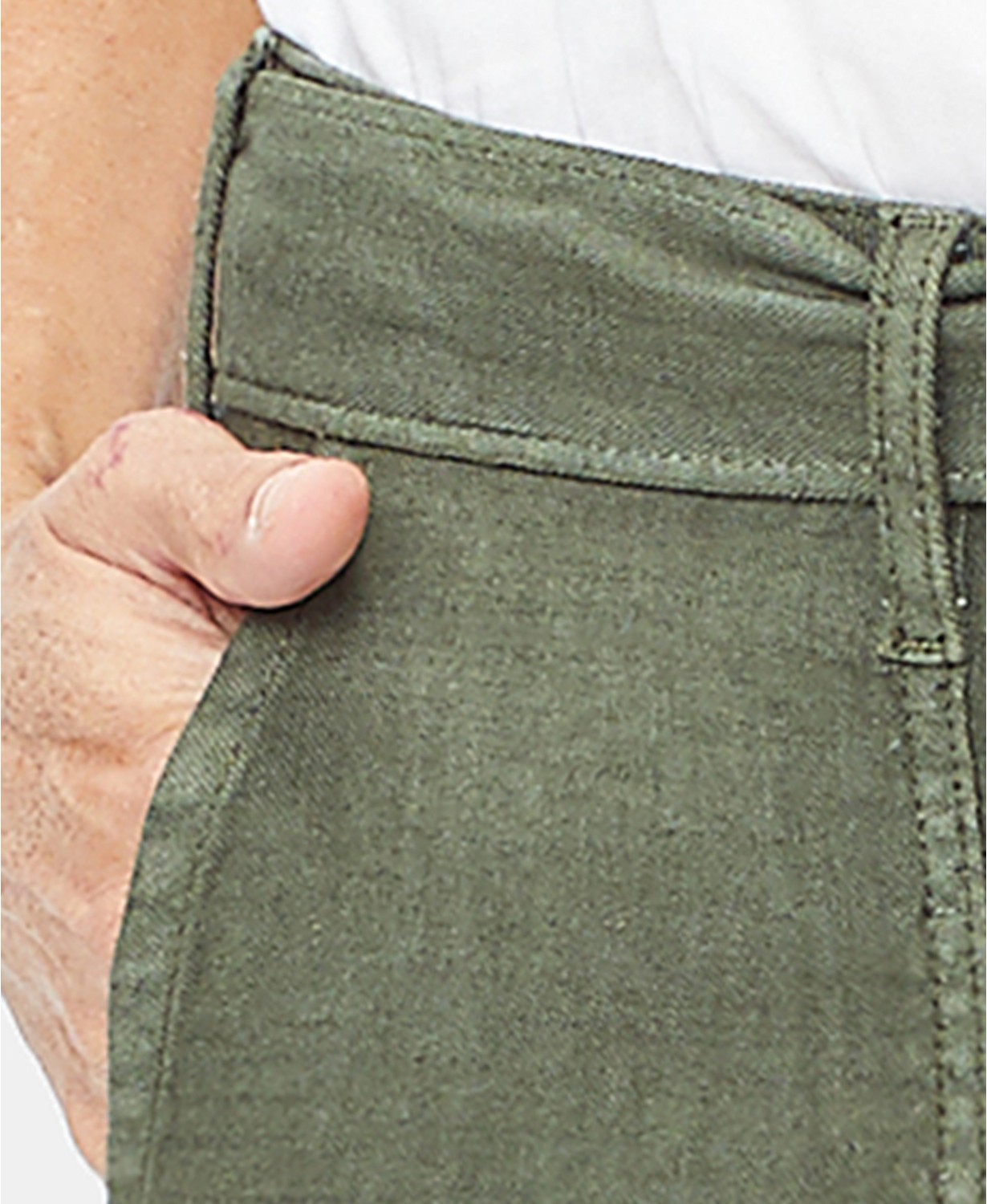 NYDJ Women's Tummy-Control Cropped Cargo Pants - Green - Size: 8