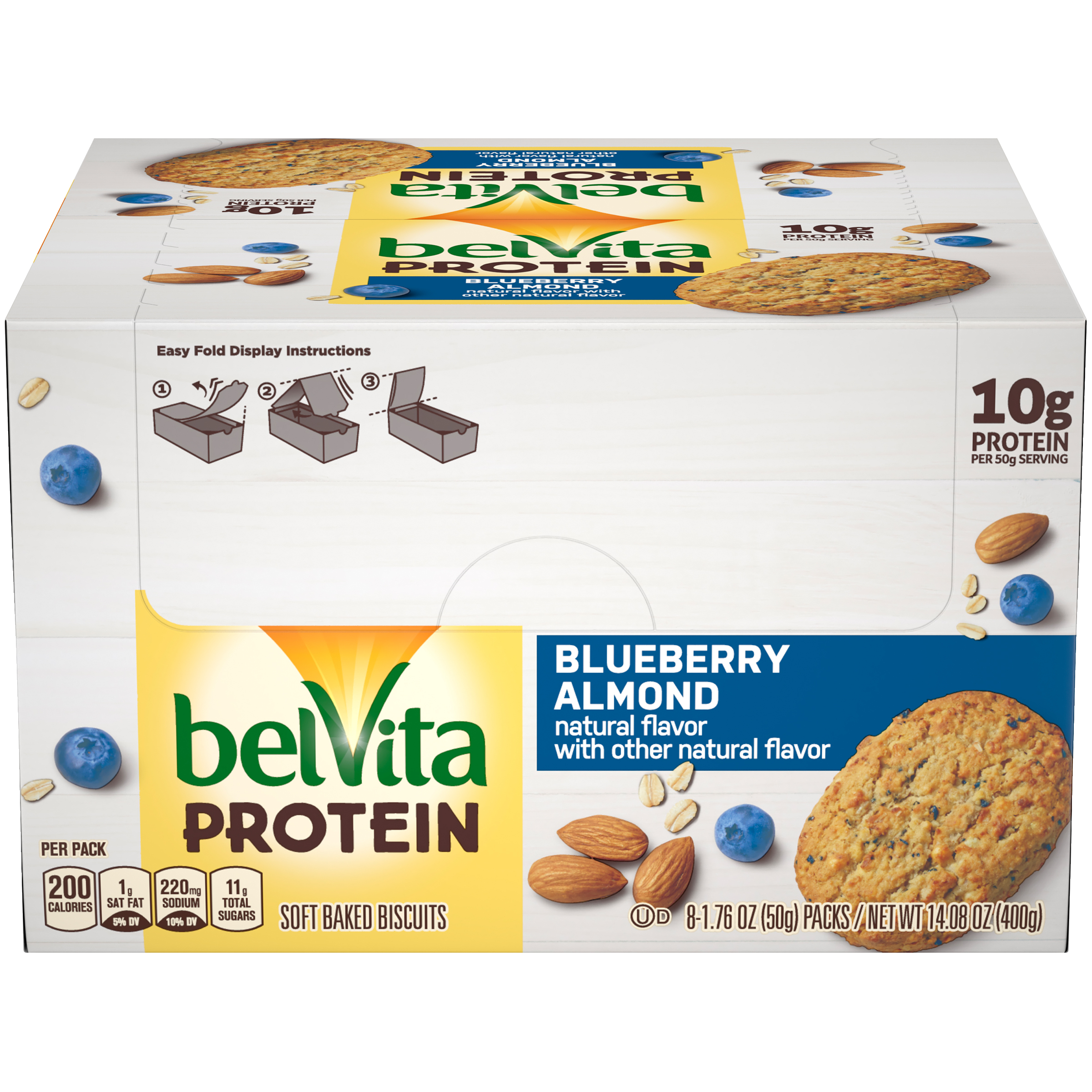 belVita Protein Blueberry Almond Breakfast Biscuits 64/1.76OZ