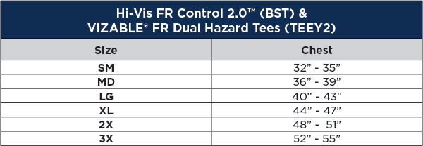 Sizing Chart