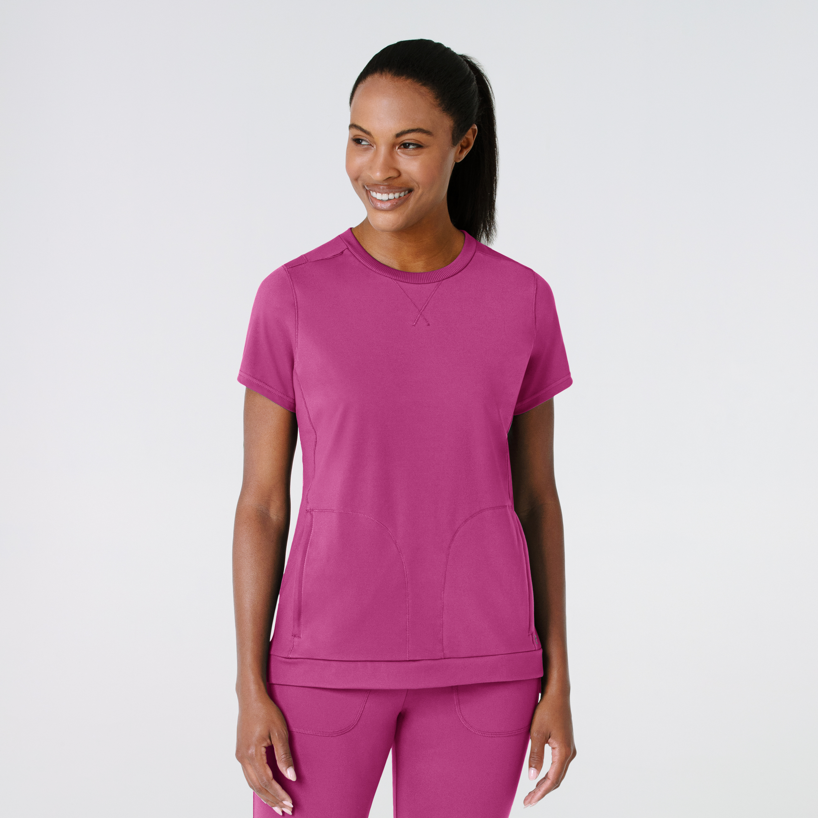 RENEW Knit Women&#8216;s Flex-n-Reach Crew Neck Scrub Top-Wonder Wink