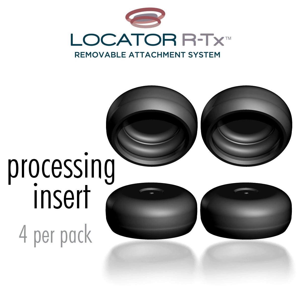 LOCATOR R-Tx, Processing Insert, Black, 4/pkg