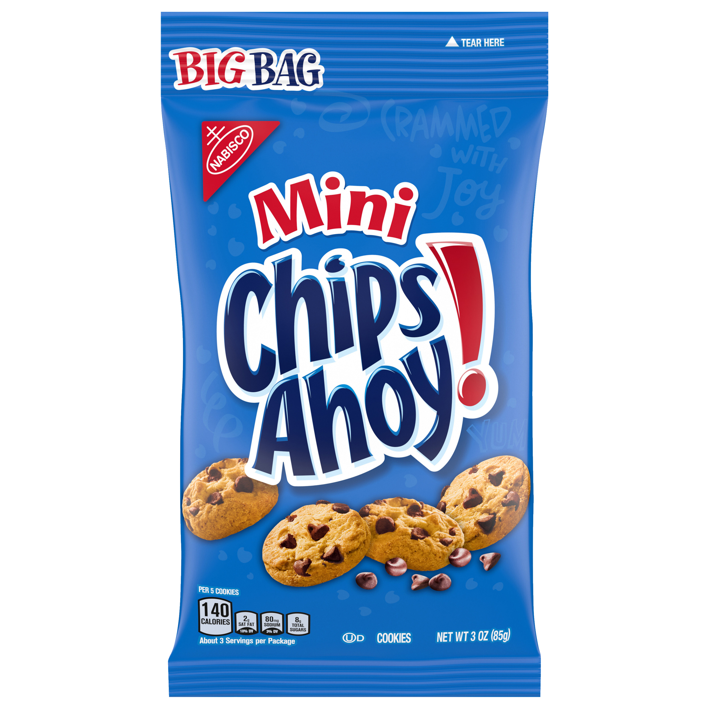 CHIPS AHOY! Mini Original Chocolate Chip Cookies, Big Bag, 3 oz