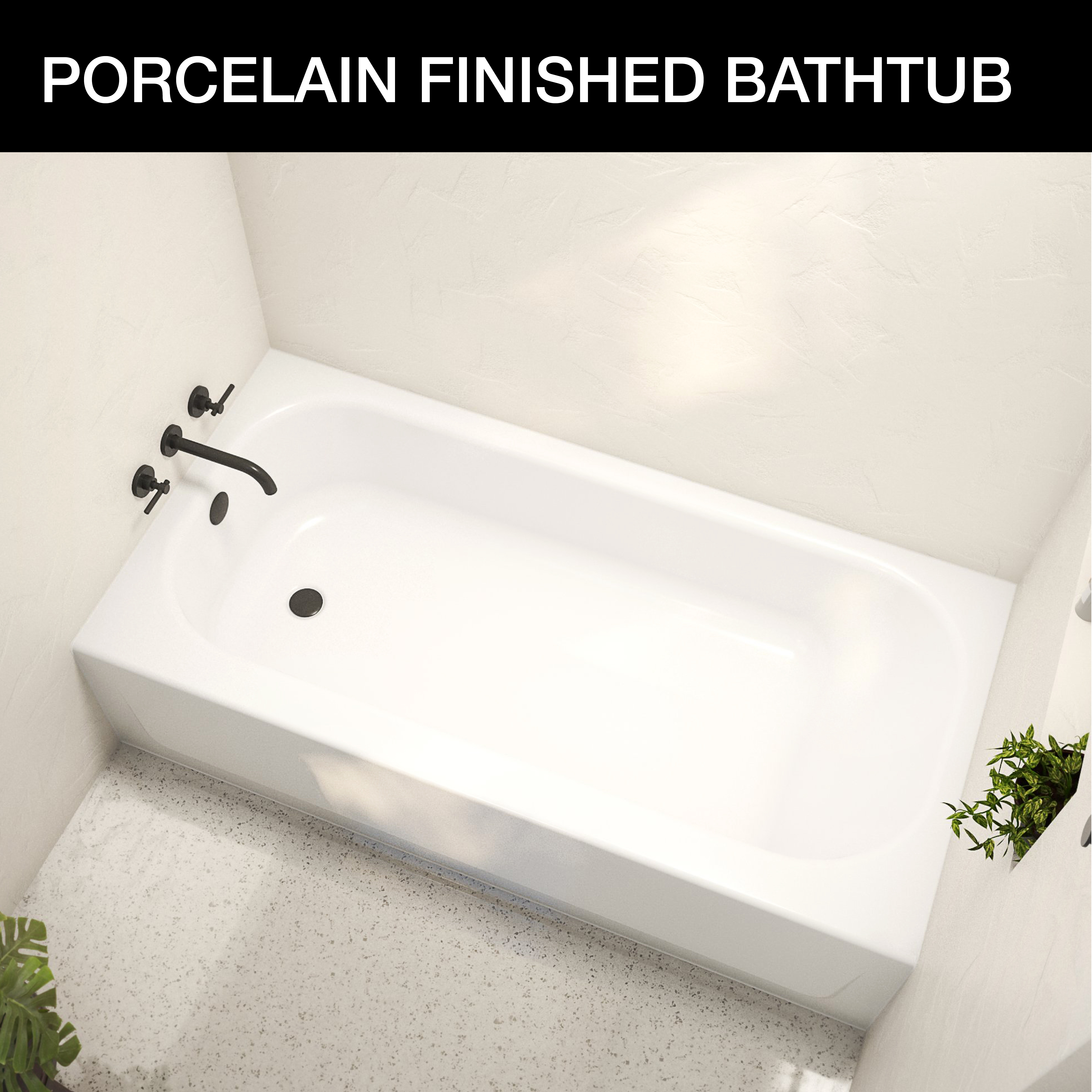 Porcelain Finished Bathtub