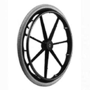 7-Spoke Black Mag Aluminum Handrim Wheel Assembly with Pneumatic Tire, 24 x 1-3/8 Inch