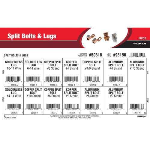 Split Bolts & Lugs Assortment