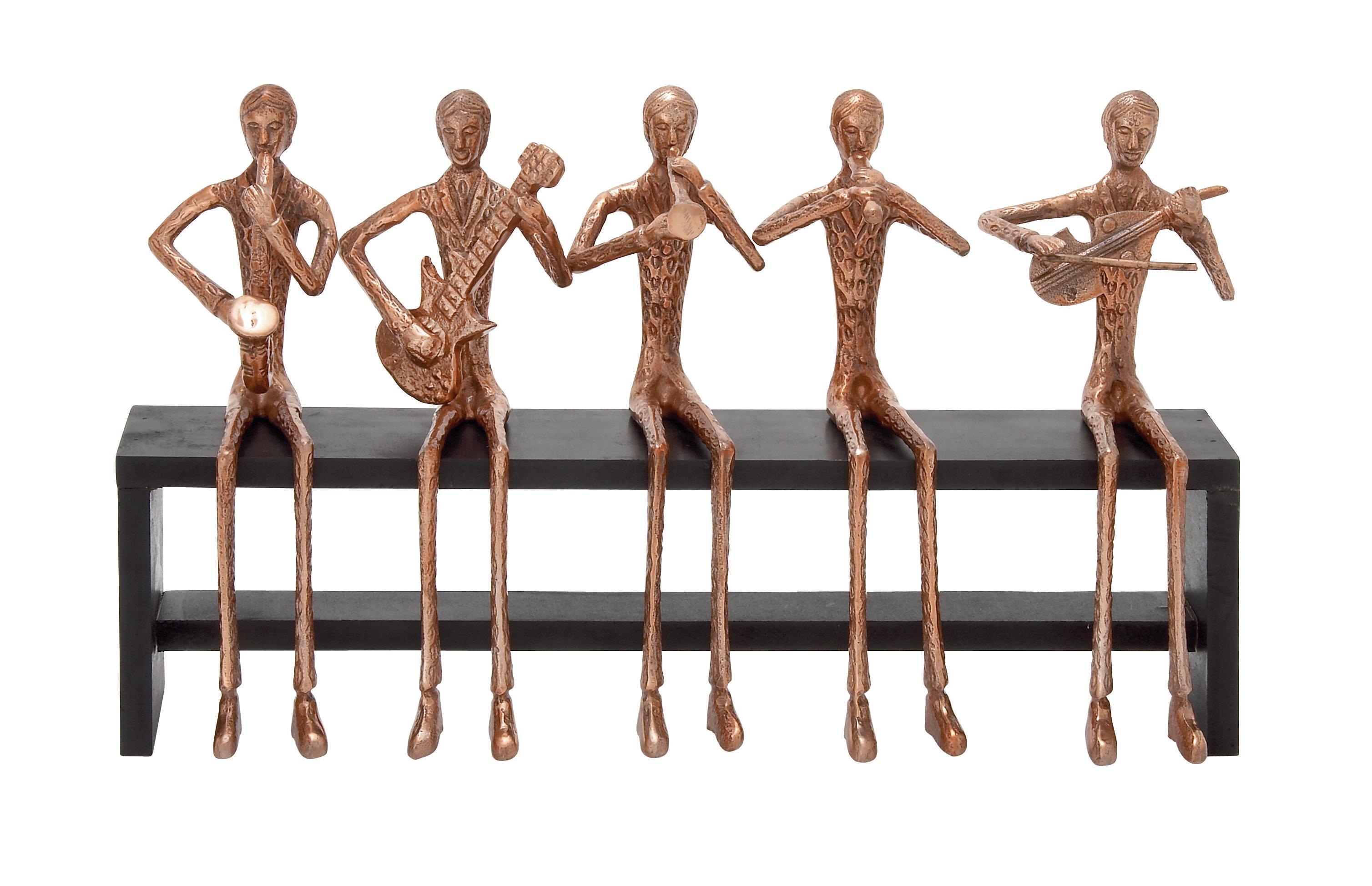 Brown Aluminum Metal  Sculpture, 22" x 5" x 12"