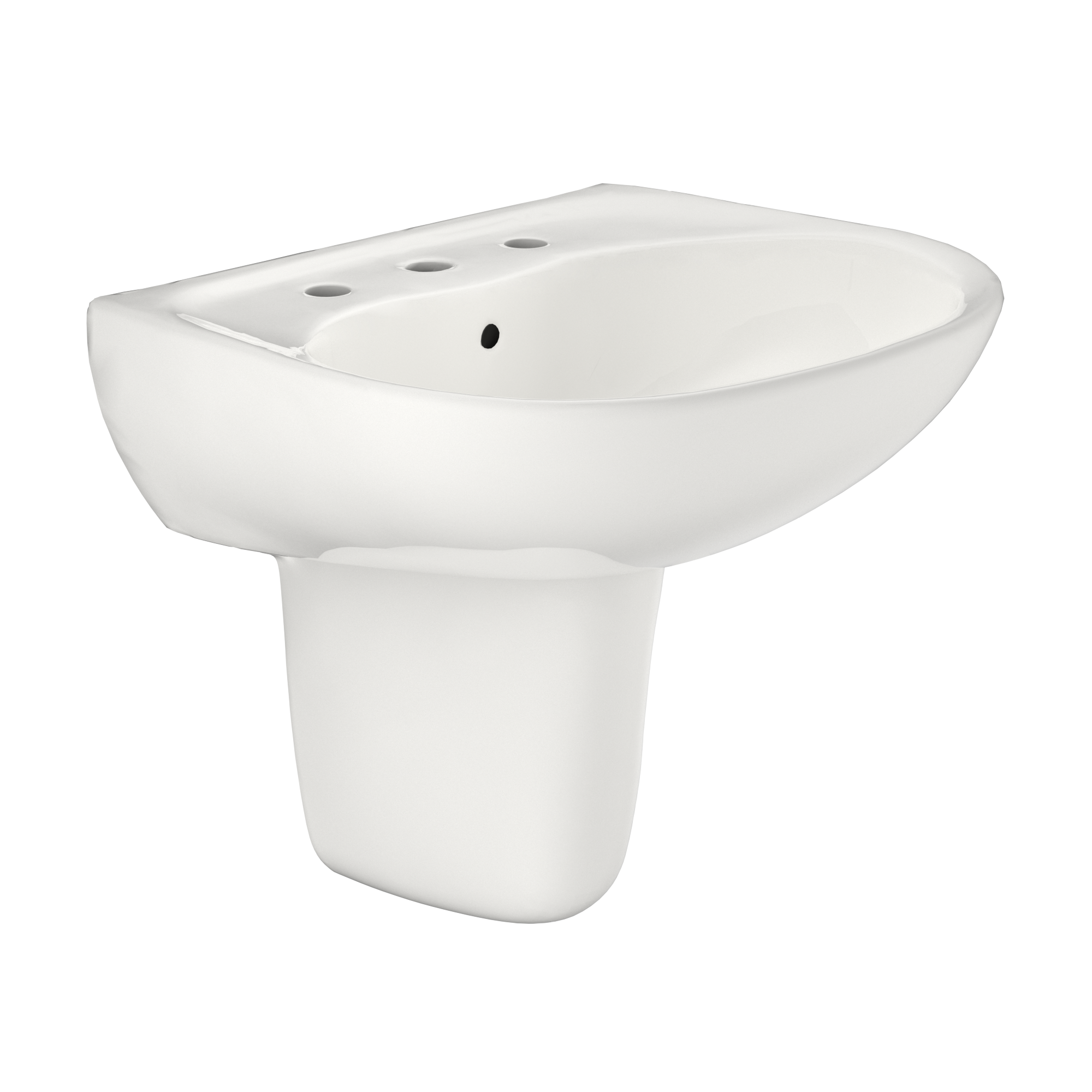 TOTO Supreme Oval Wall-Mount Bathroom Sink with CEFIONTECT and Shroud for 8 Inch Center Faucets, Colonial White, Vitreous China, LHT241.8G#11