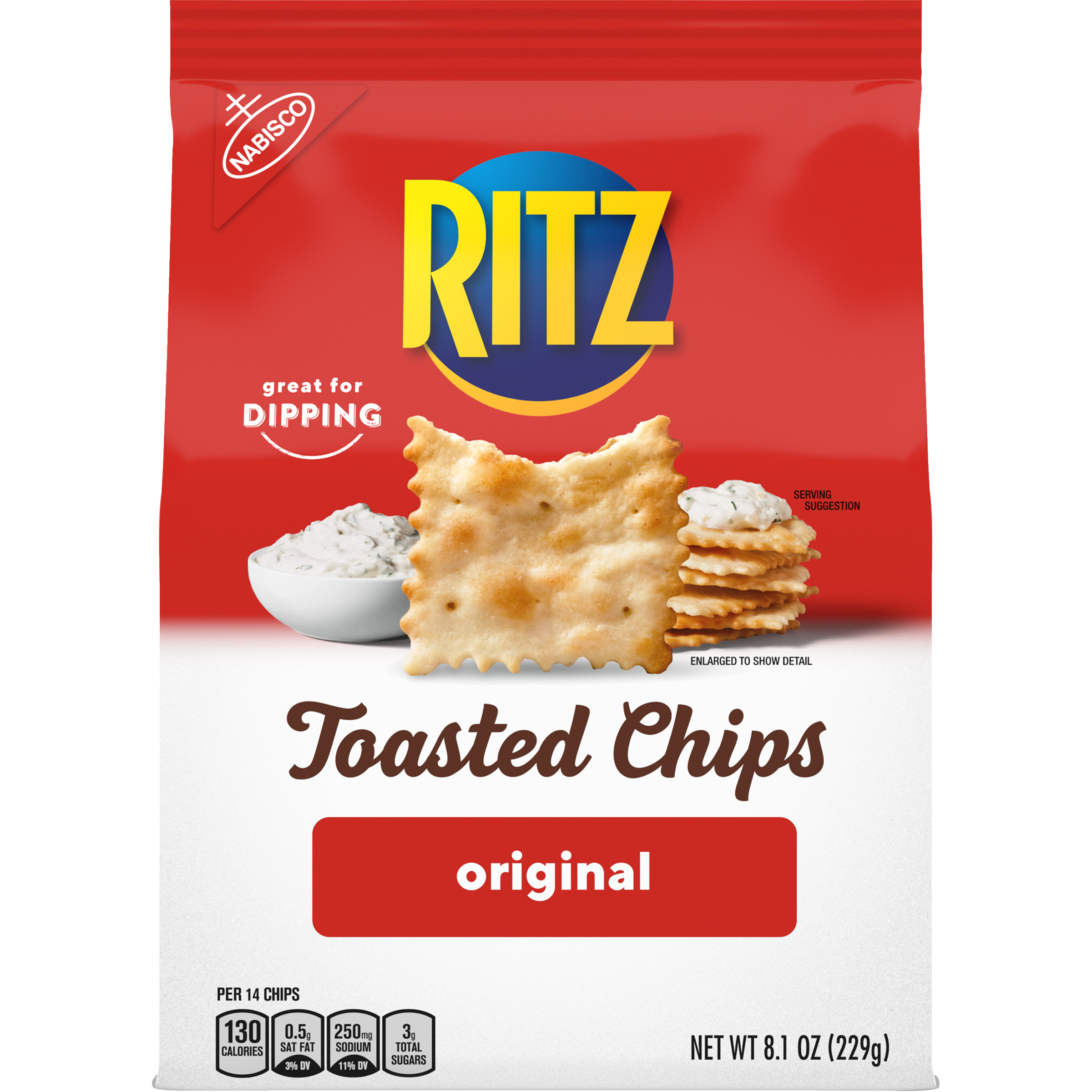 RITZ Toasted Chips Original Crackers, 8.1 oz-thumbnail-1
