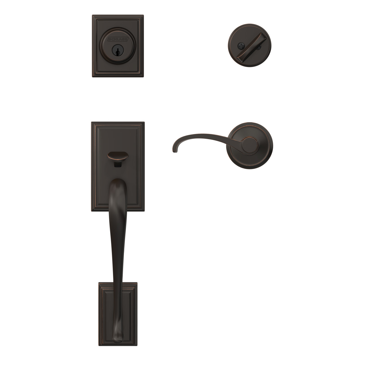 Custom Single Cylinder Handleset and Whitney Lever with Alden Trim