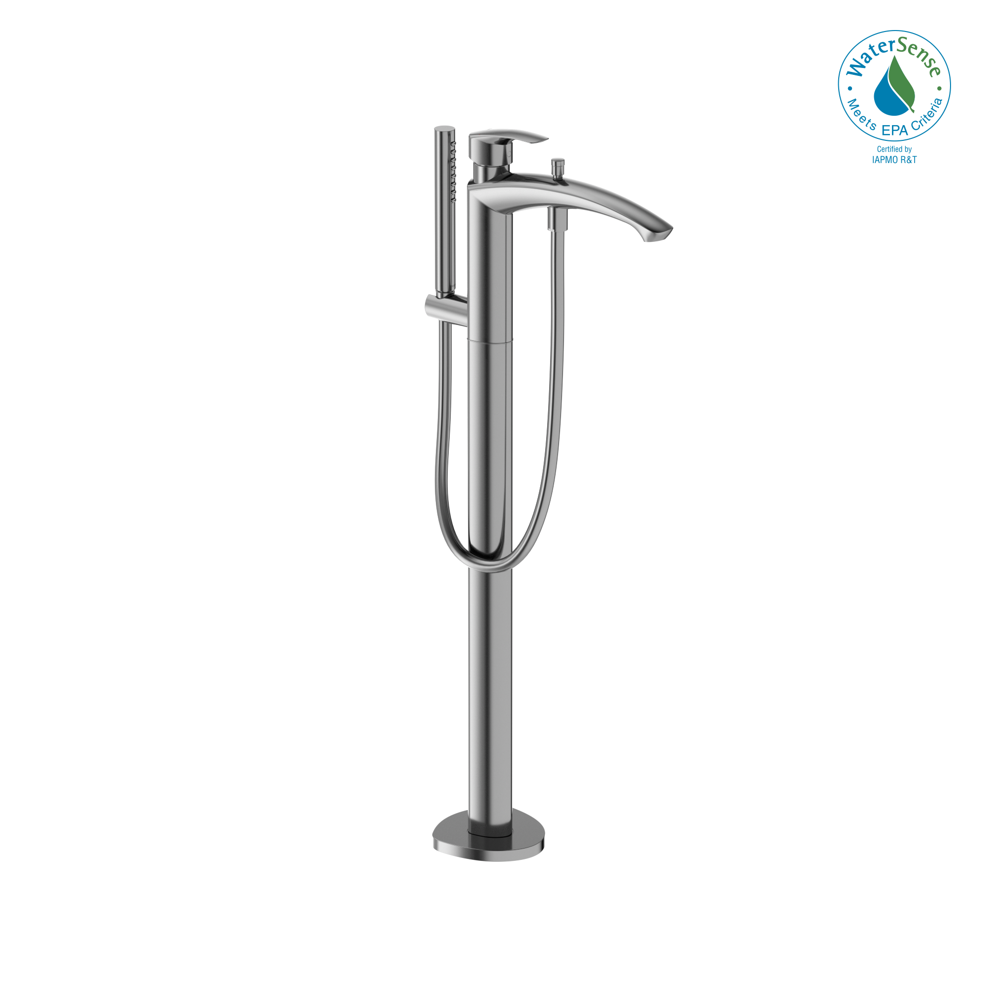 TOTO GM Single-Handle Free Standing Tub Filler with Handshower, Polished Chrome, Brass, TBG09306U#CP