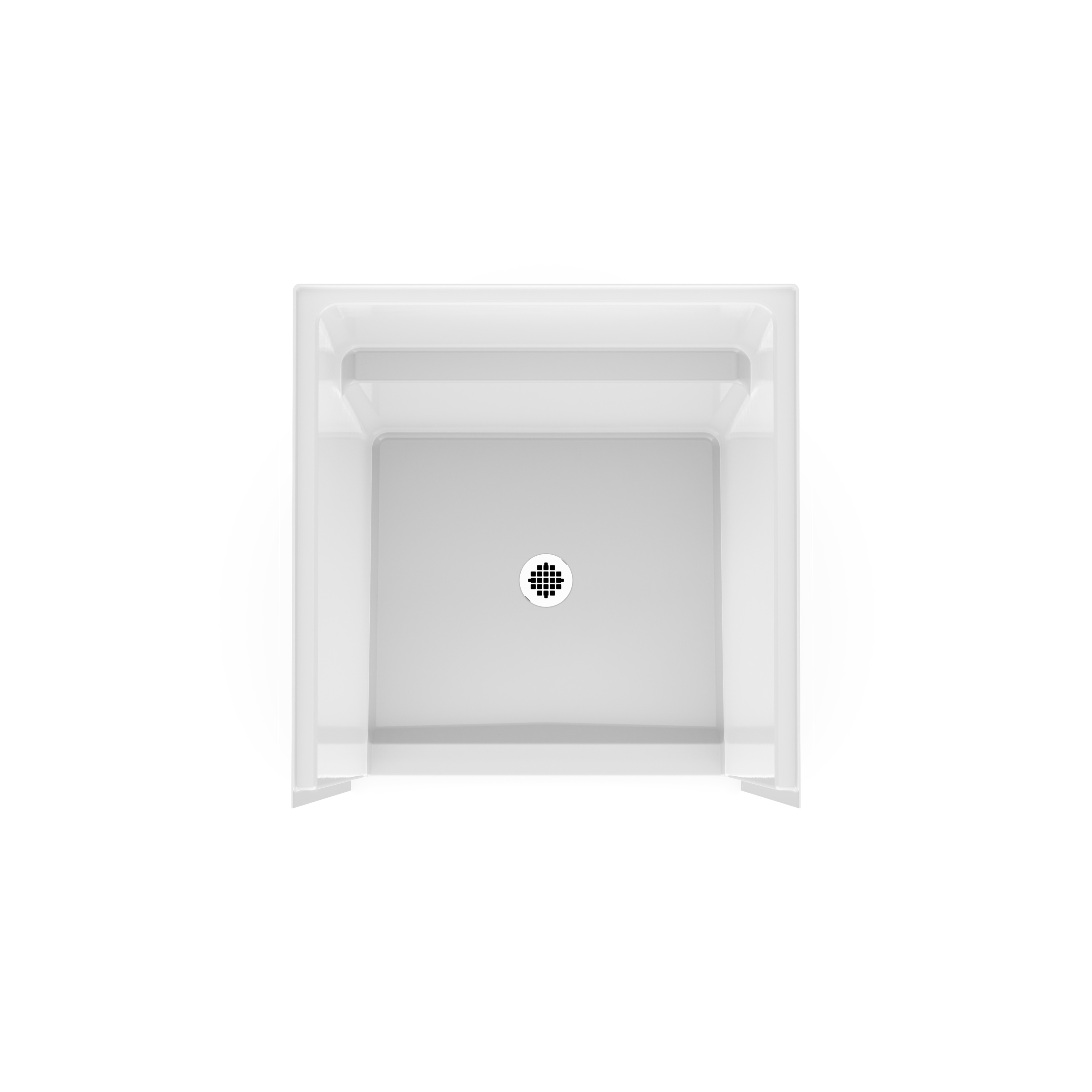 Icon SH3636 AcrylX™ Alcove Center Drain One-Piece Shower in White view 3