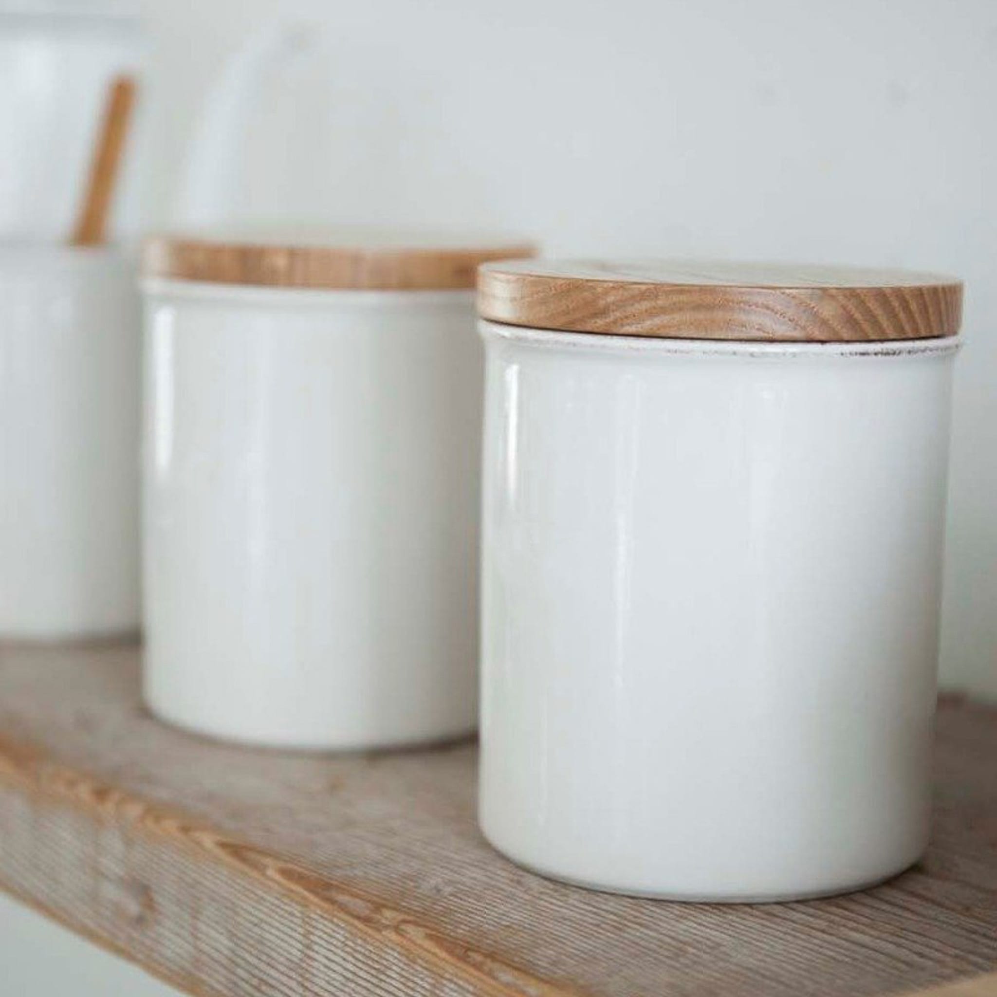 Ceramic Canister : Ceramic Meets Wood