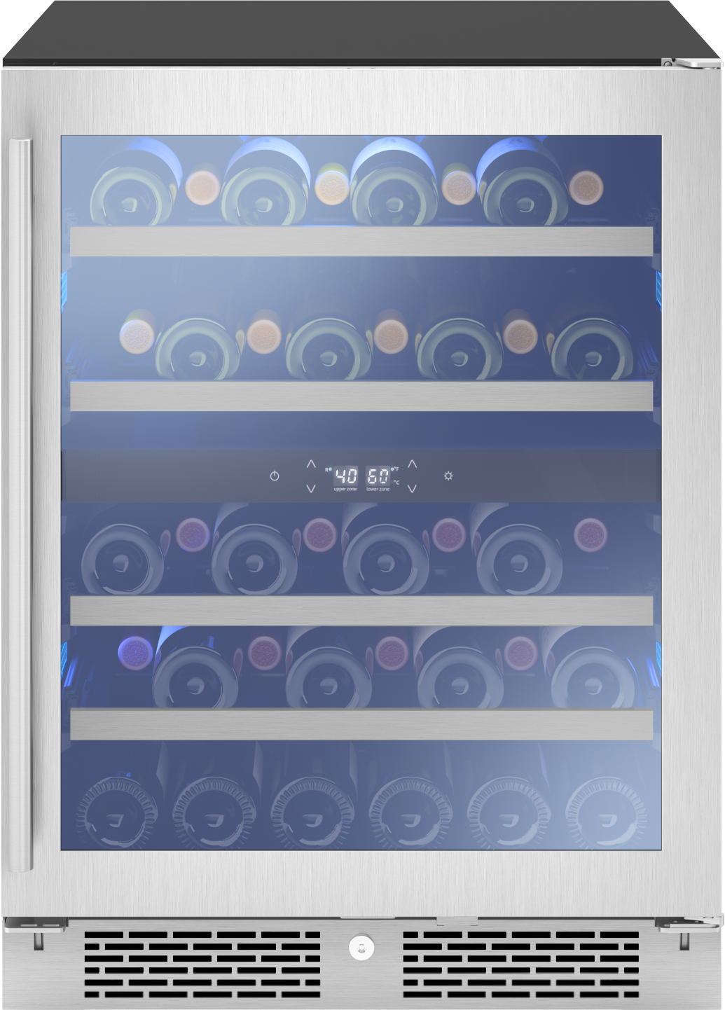 Zephyr Presrv ADA Wine Cooler, 24in Compact, SS+Glass, Reversible Door + Lock, 2 zones Zephyr Presrv ADA Wine Cooler, 24in Compact, SS+Glass, Reversible Door + Lock, 2 zones