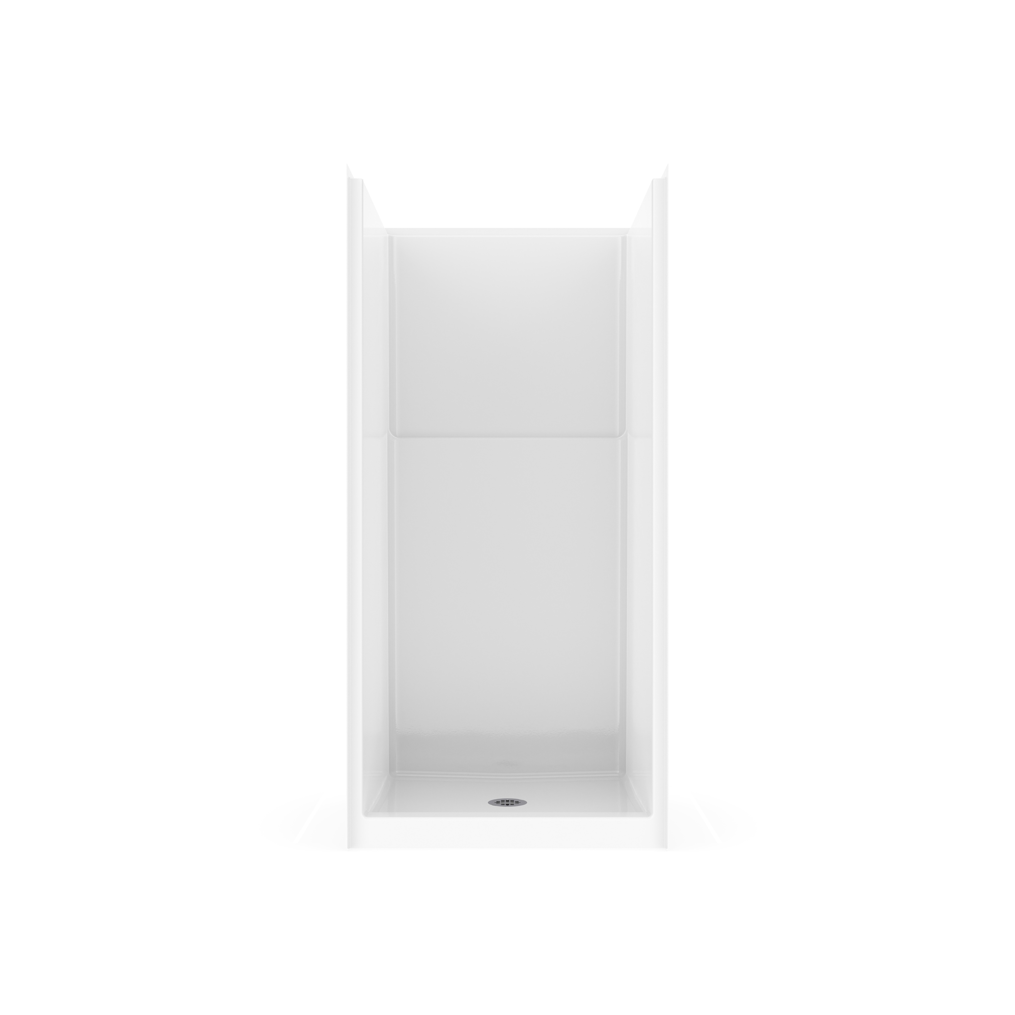 Icon SH3636 AcrylX™ Alcove Center Drain One-Piece Shower in White view 5