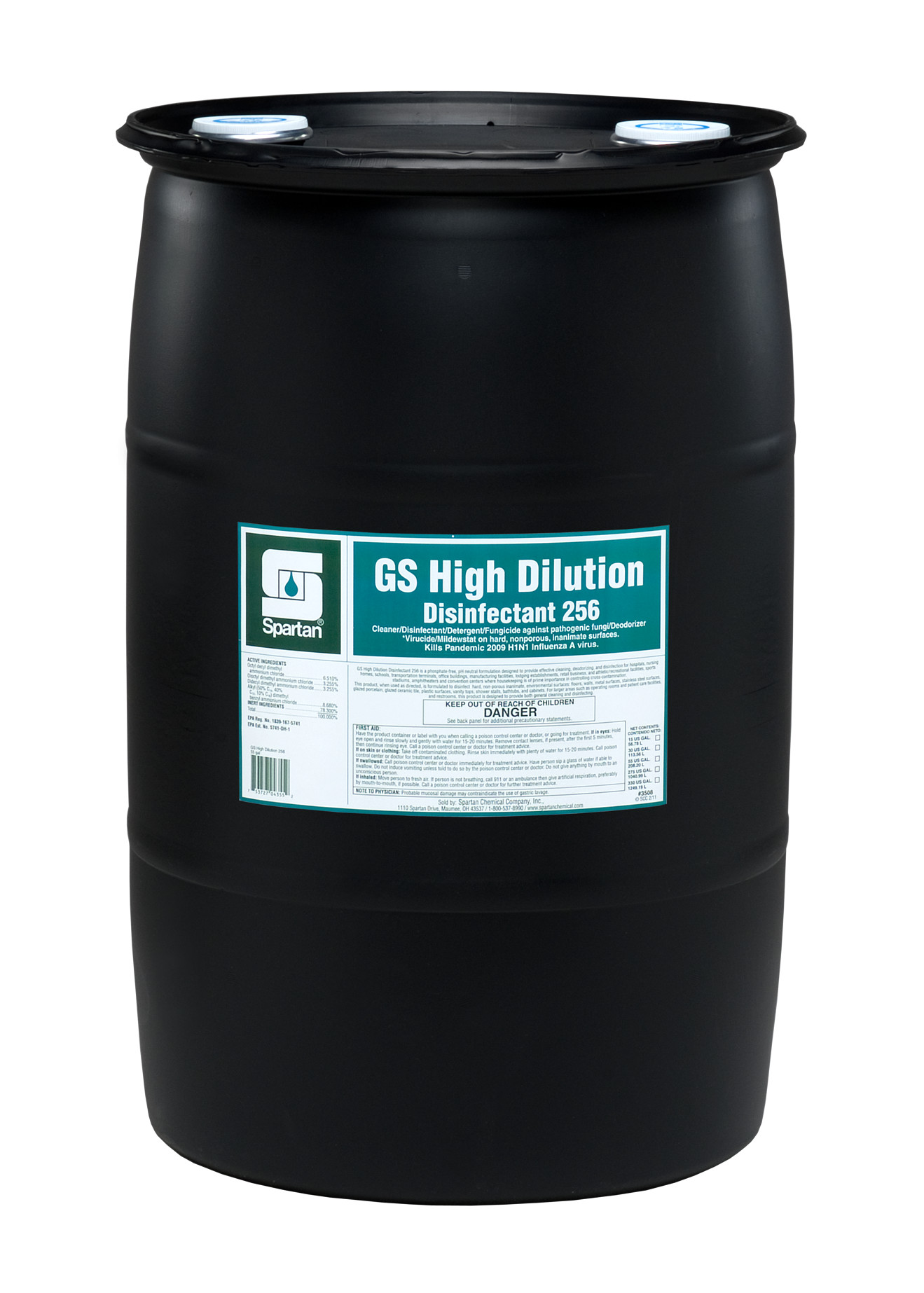 Spartan Chemical Company GS High Dilution Disinfectant 256, 30 GAL DRUM