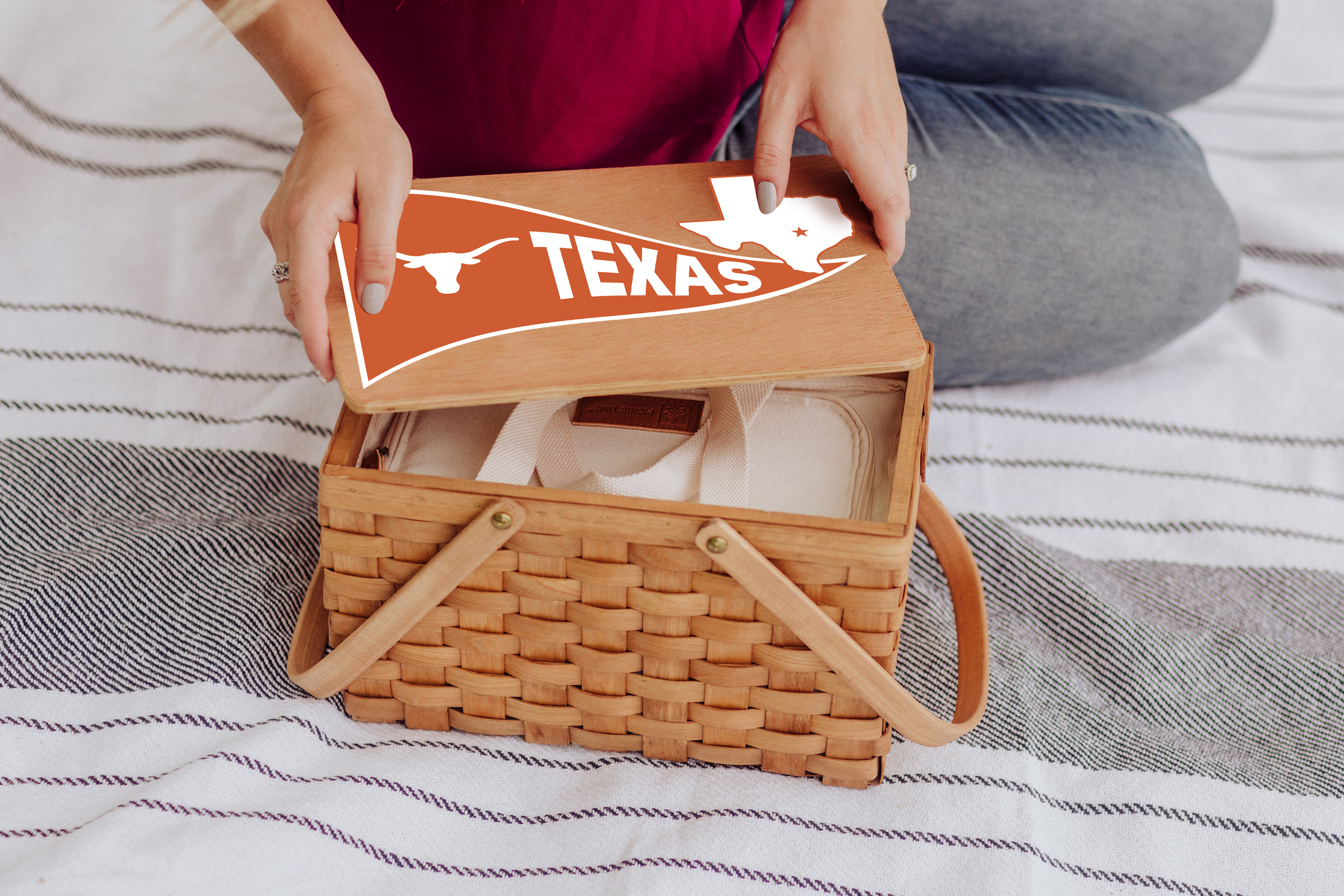 Texas Longhorns - Poppy Personal Picnic Basket