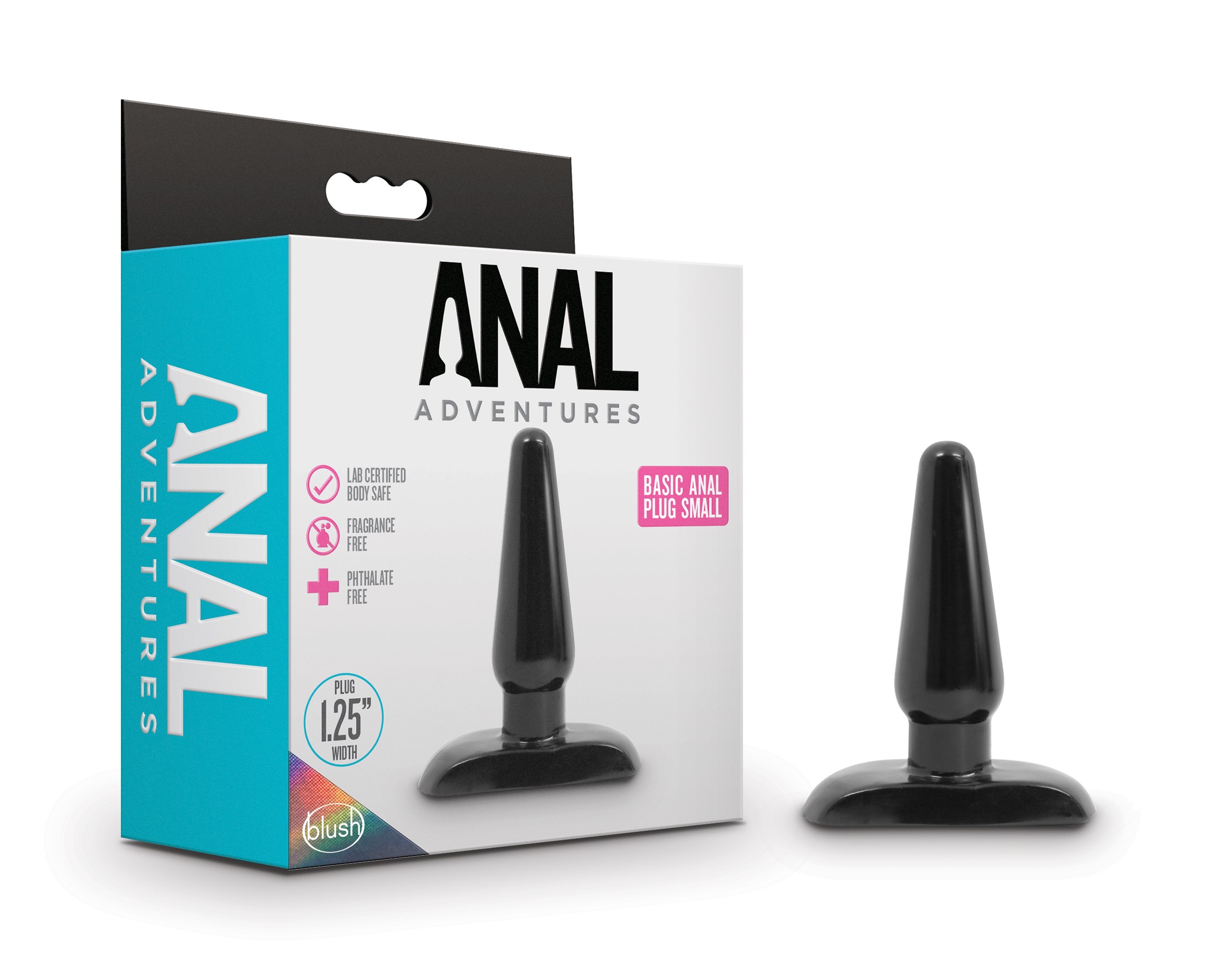 Blush Anal Adventures Basic Black 4.25-Inch Anal Plug