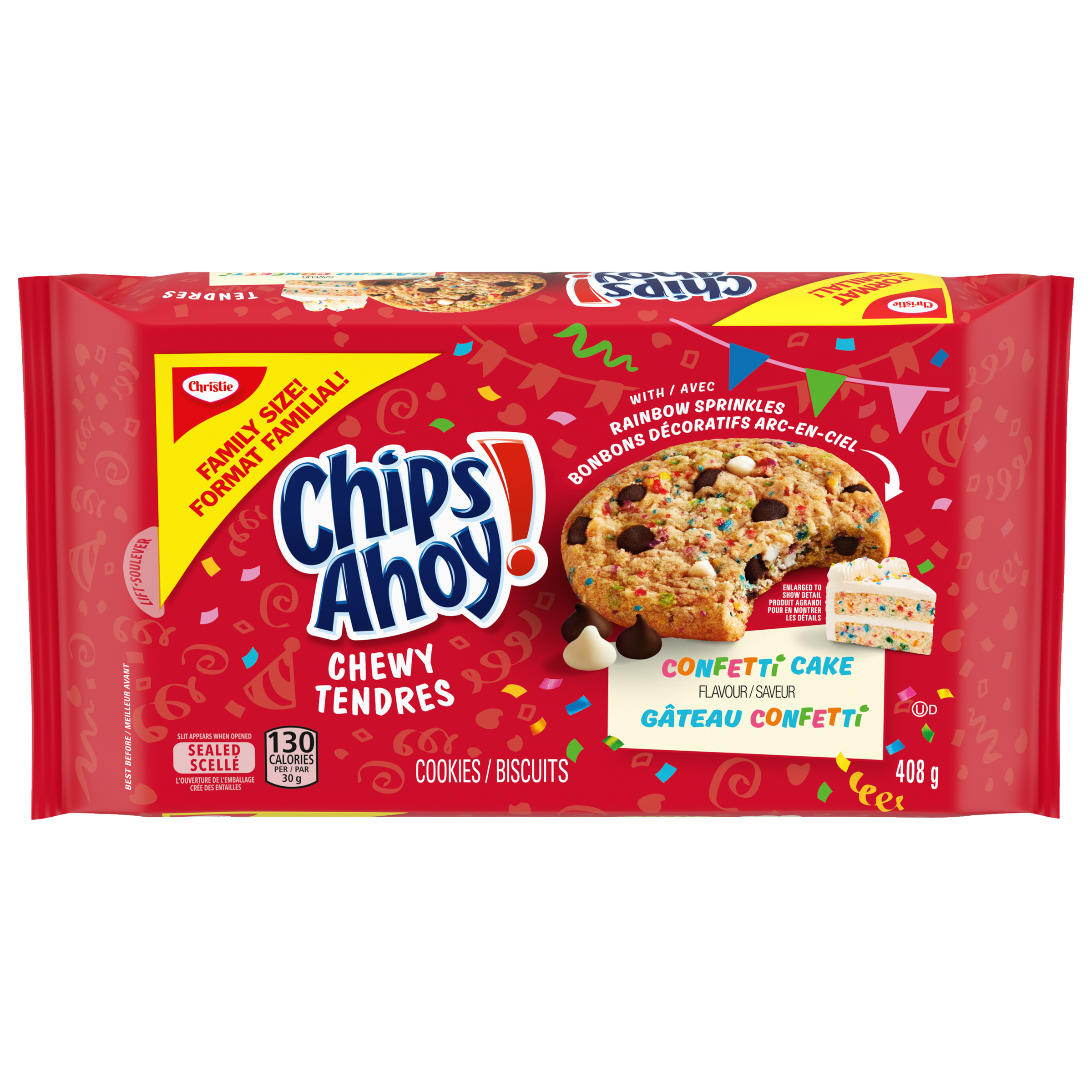 CHIPS AHOY! CHEWY CONFETTI CAKE 408G -thumbnail-1