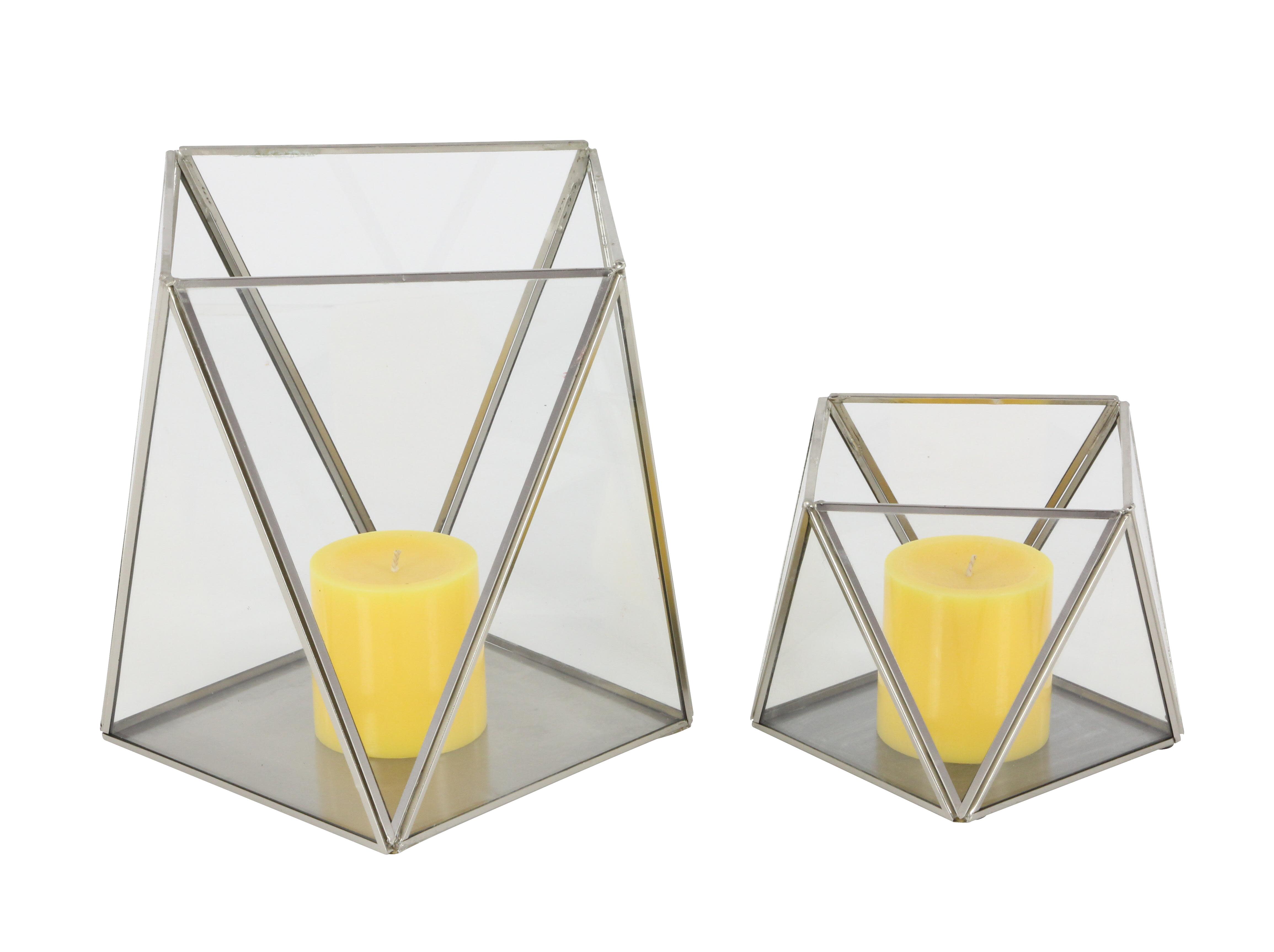 Metal  Candle Holder, Set of 2 5", 9"H