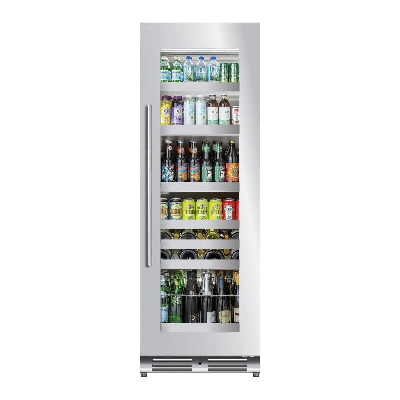 XO Appliances 24W x 70 Tall Beverage Center with a Stainless Steel and Glass, Field Reversible Door