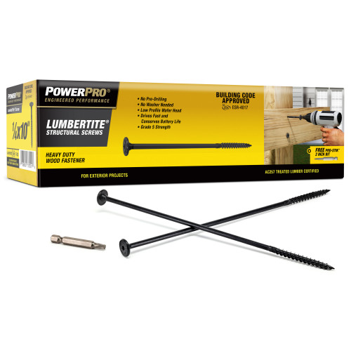 Power Pro LumberTite Structural Screws (1/4" x 10") 40 pc