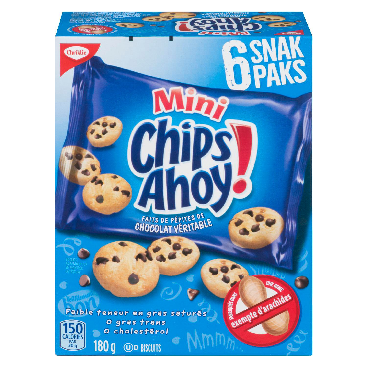 Chips Ahoy! Snak Paks Cookies 180 G