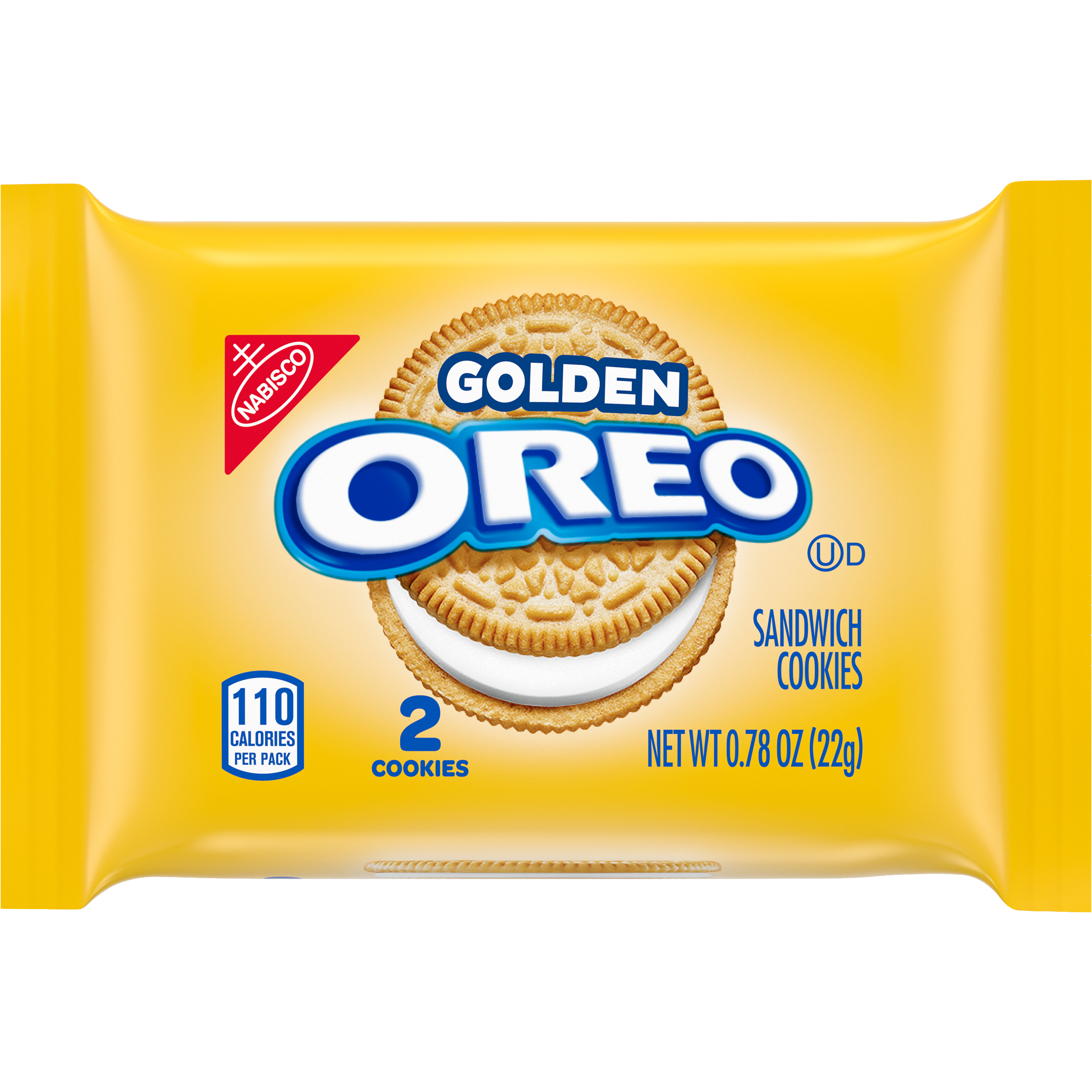 OREO Golden Sandwich Cookies, 4 Snack Packs (2 Cookies Per Pack)-thumbnail-3